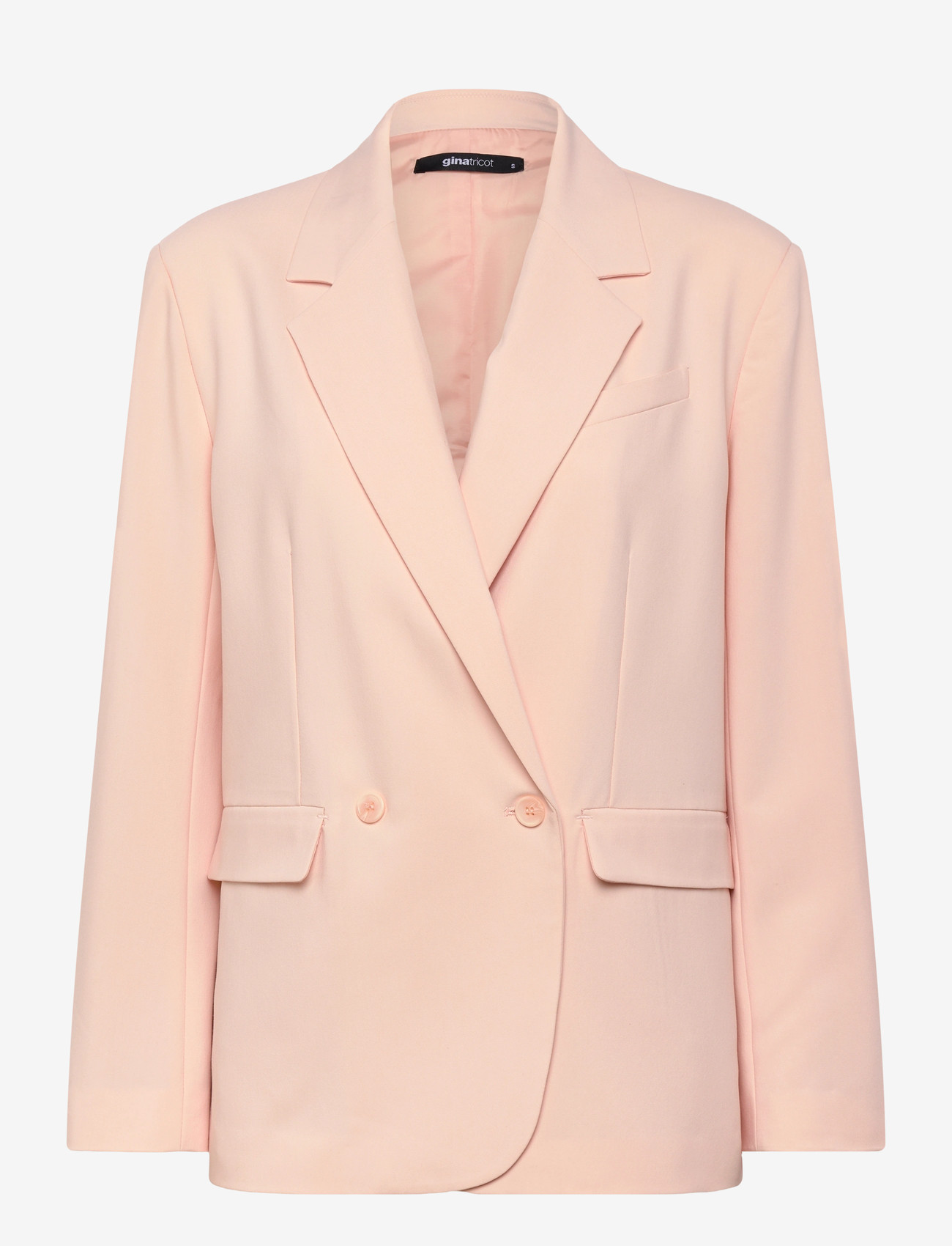 Gina Tricot - Back high slit blazer - dobbeltradede blazere - peach (2560) - 1