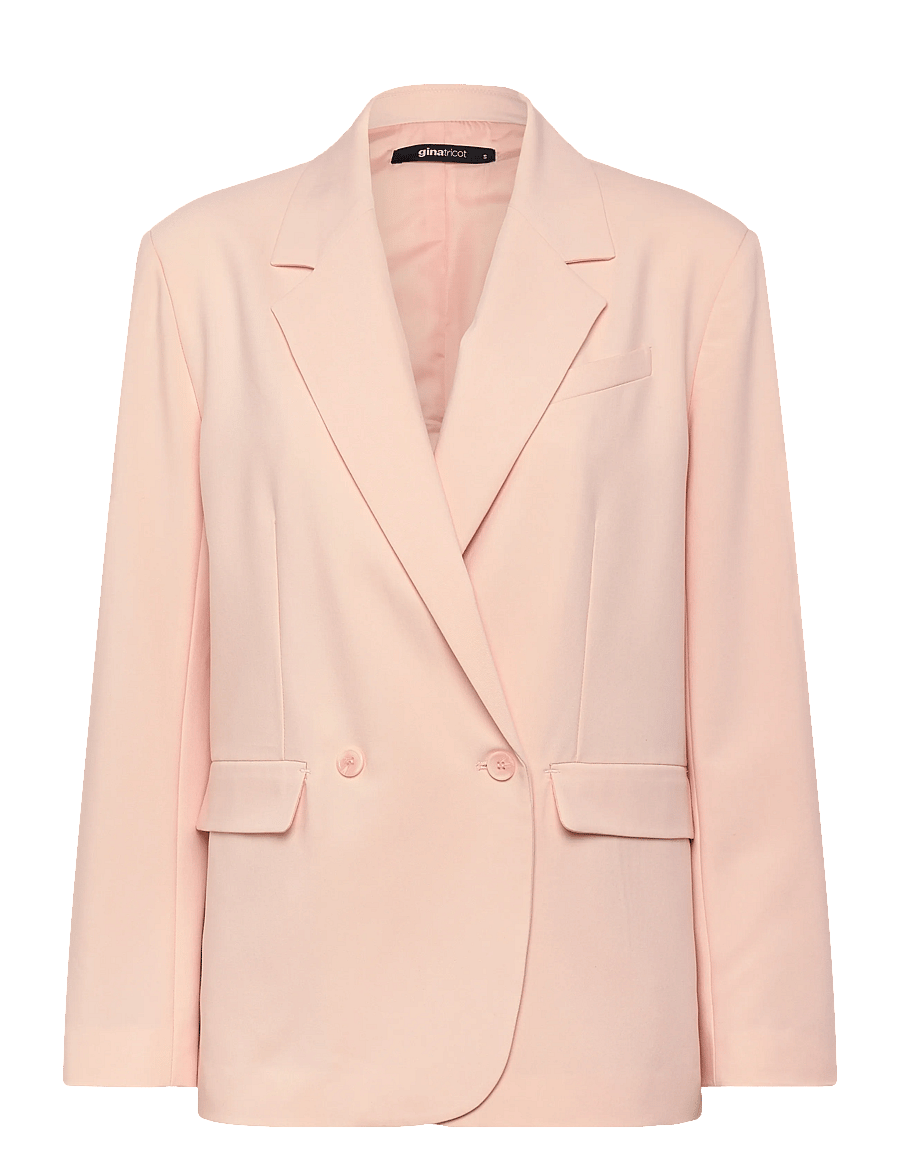 Gina Tricot - Back high slit blazer - dobbeltradede blazere - peach (2560) - 1