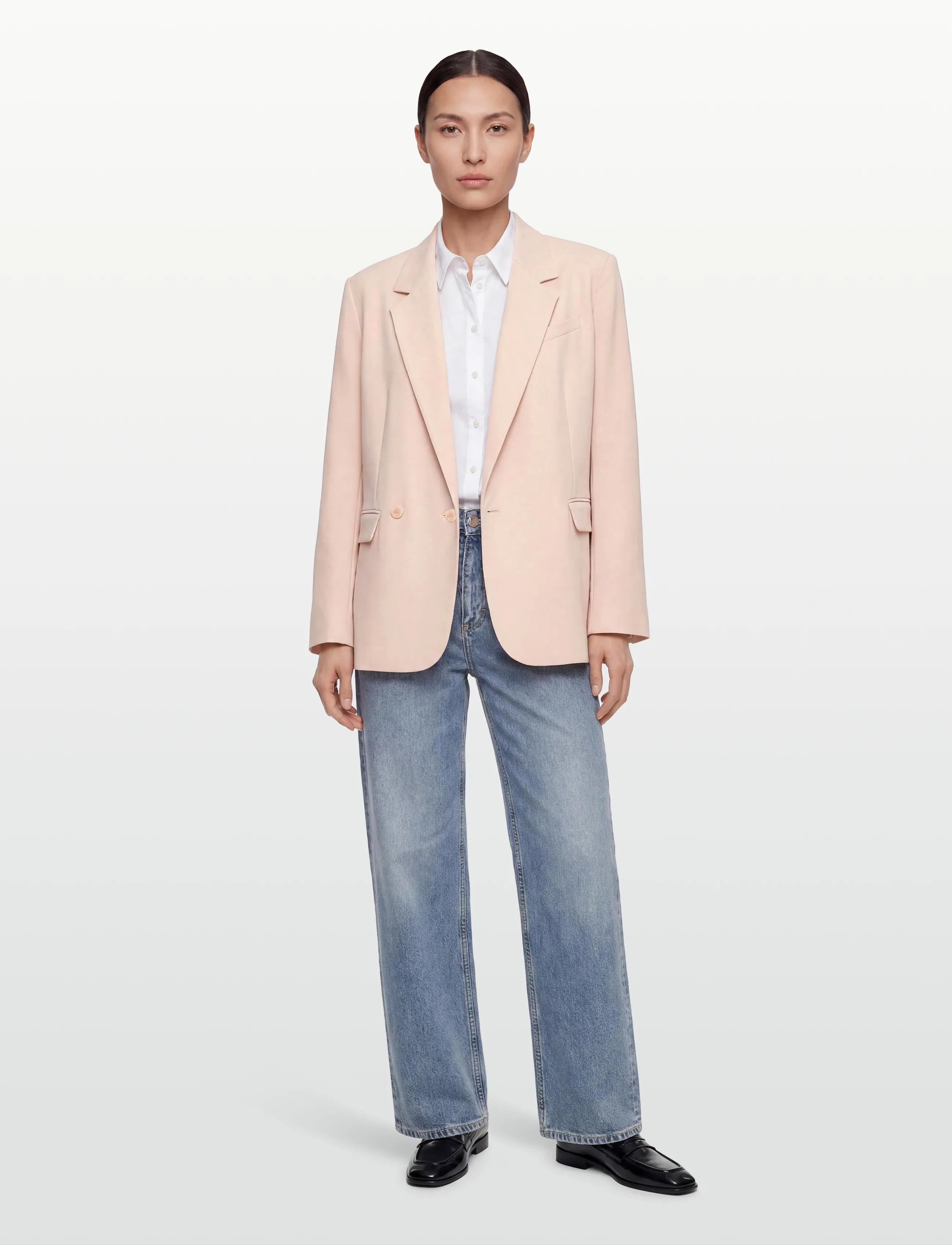Gina Tricot Back High Slit Blazer, XL, Pink, Blazere > Dobbeltradede Blazere, Dame