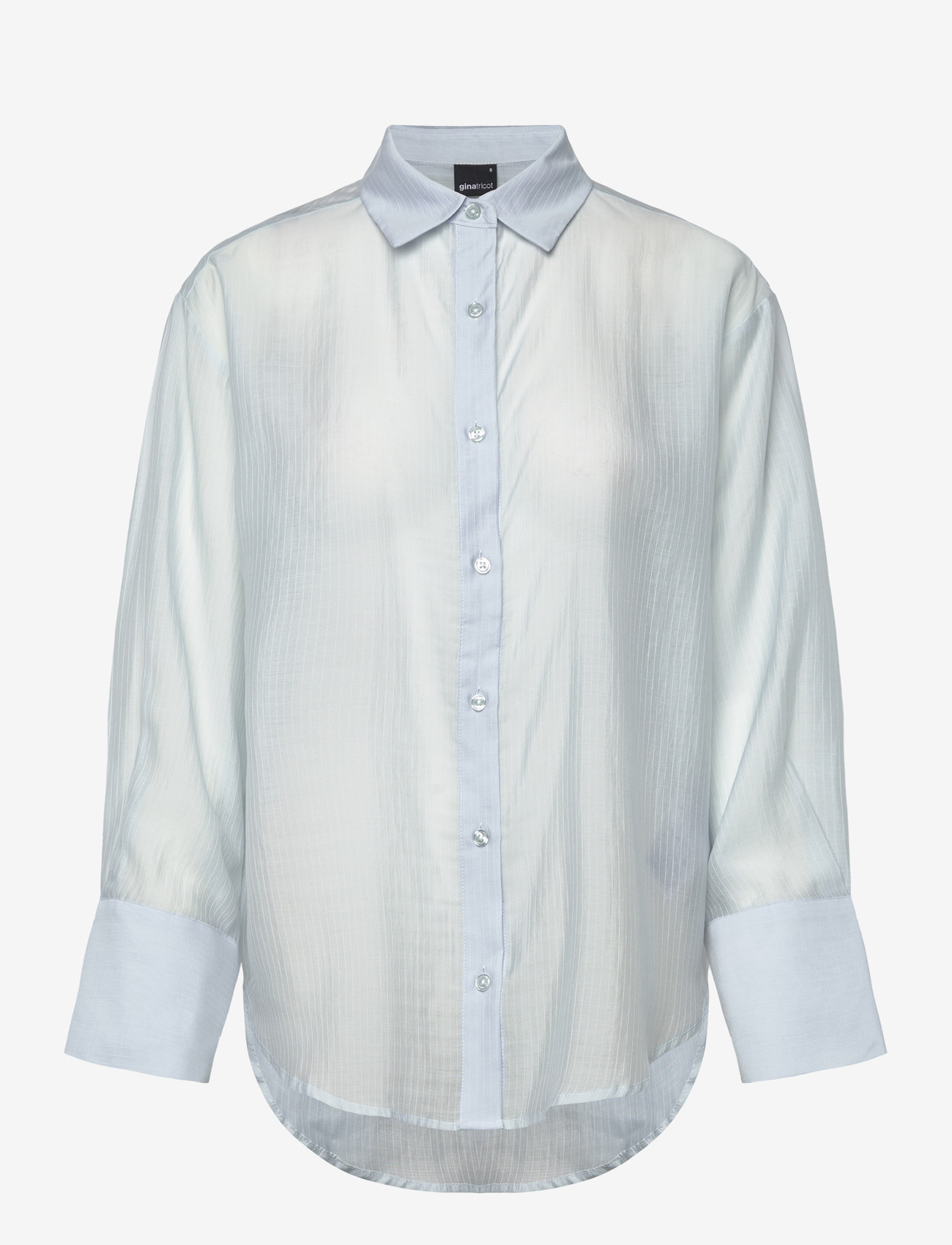 Gina Tricot - Sheer shirt - langærmede skjorter - blue/stripe (5244) - 1