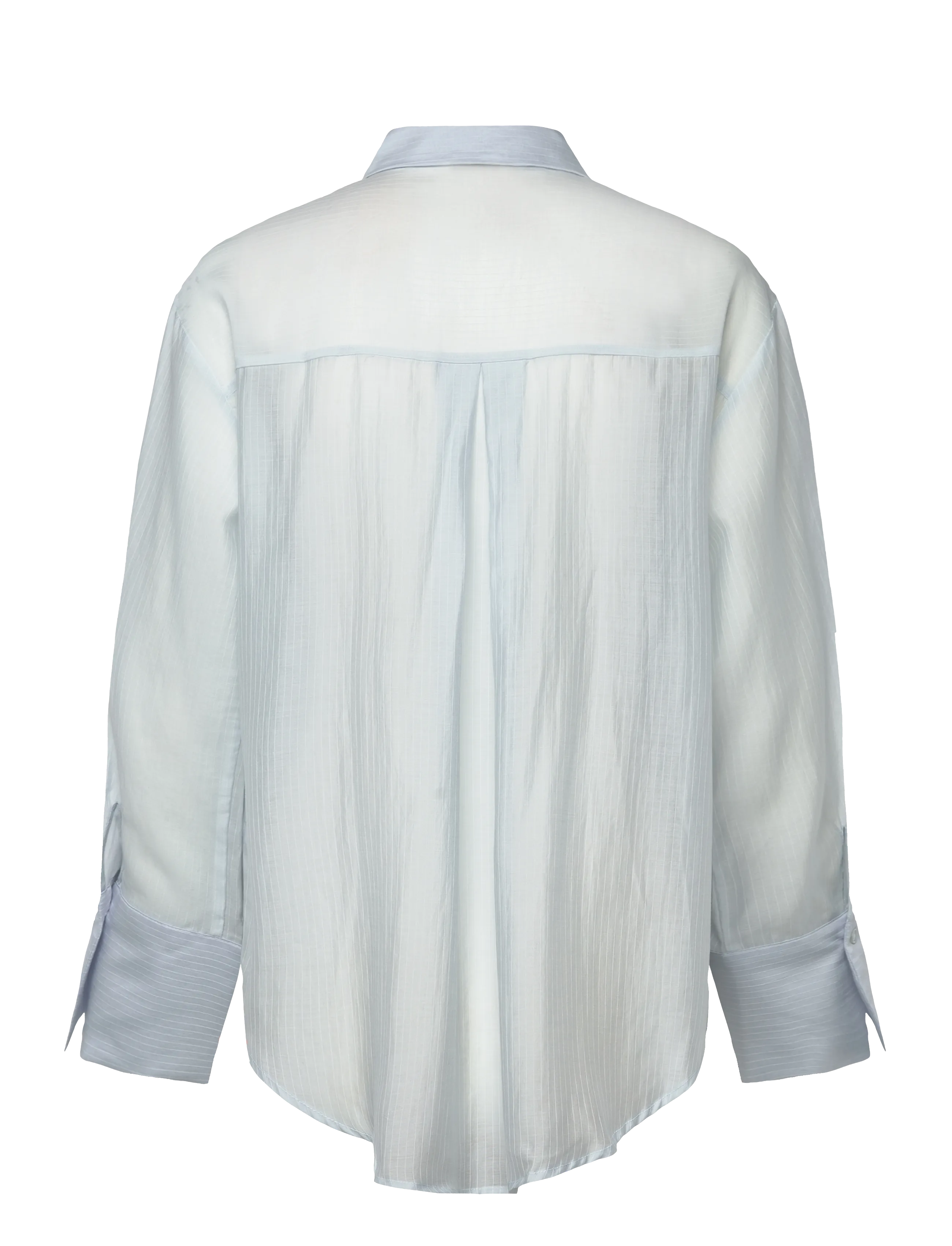 Gina Tricot - Sheer shirt - long-sleeved shirts - blue/stripe (5244) - 2