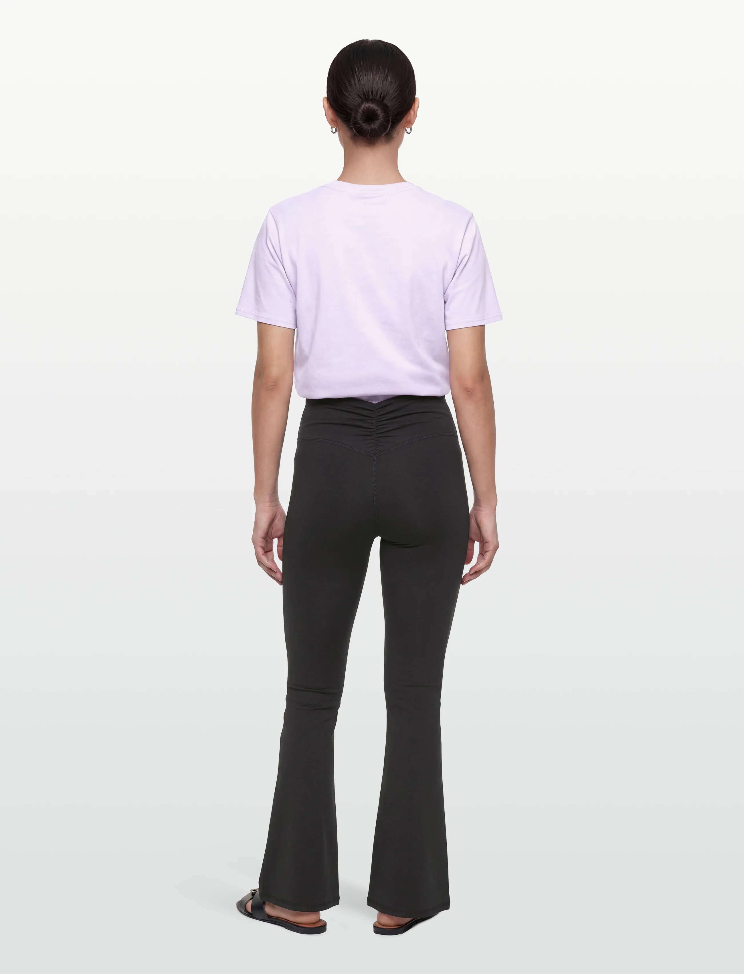 Gina Tricot - Ruched flare yoga tights - black (9000) - 4