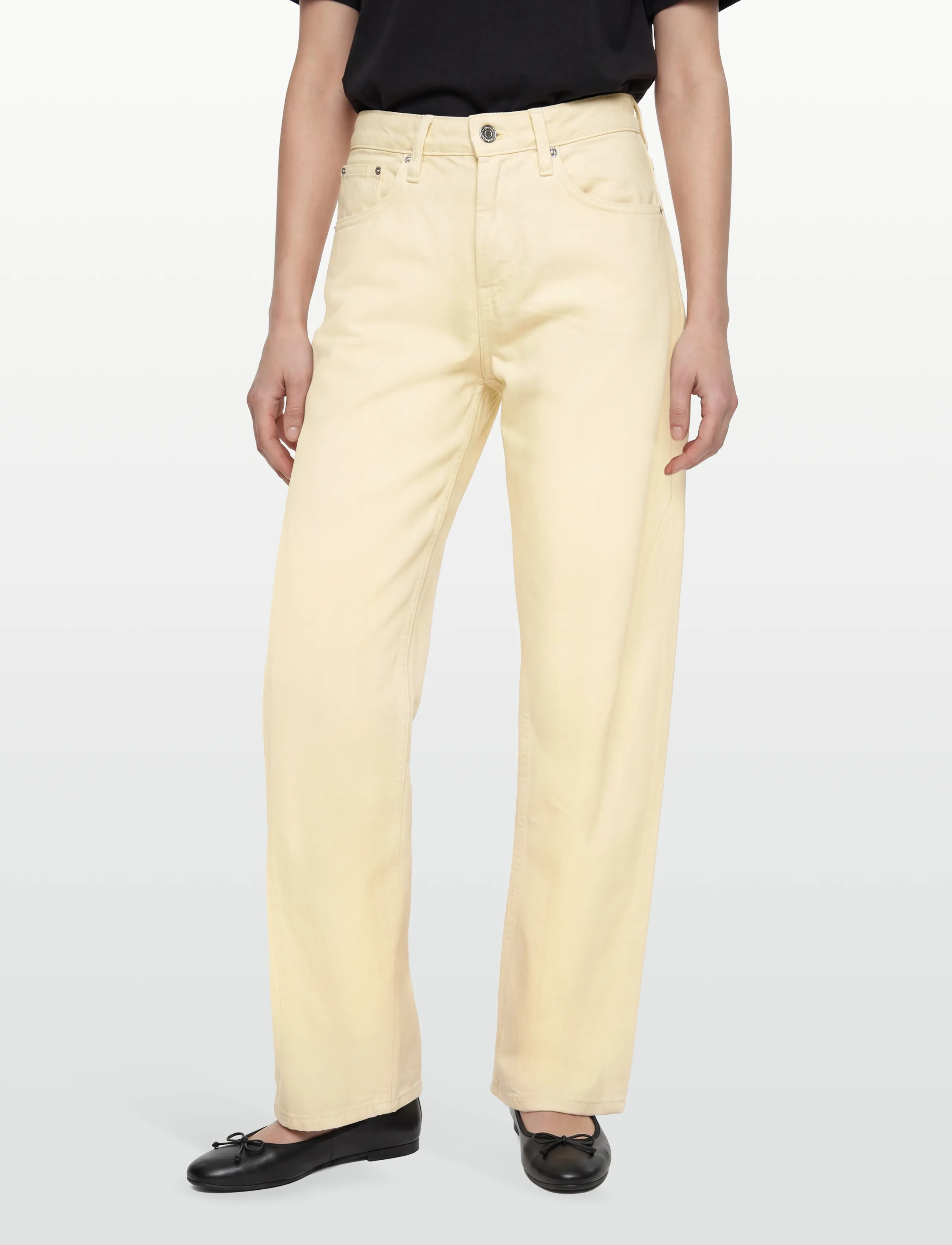 Gina Tricot - Baggy-crush jeans - pantalons larges - butter yellow (2076) - 3