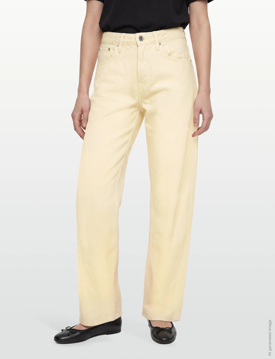 Gina Tricot - Baggy-crush jeans - pantalons larges - butter yellow (2076) - 3