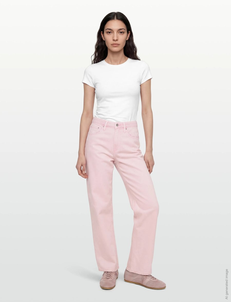 Gina Tricot - Baggy-crush jeans - brede jeans - orchid pink (3219) - 0