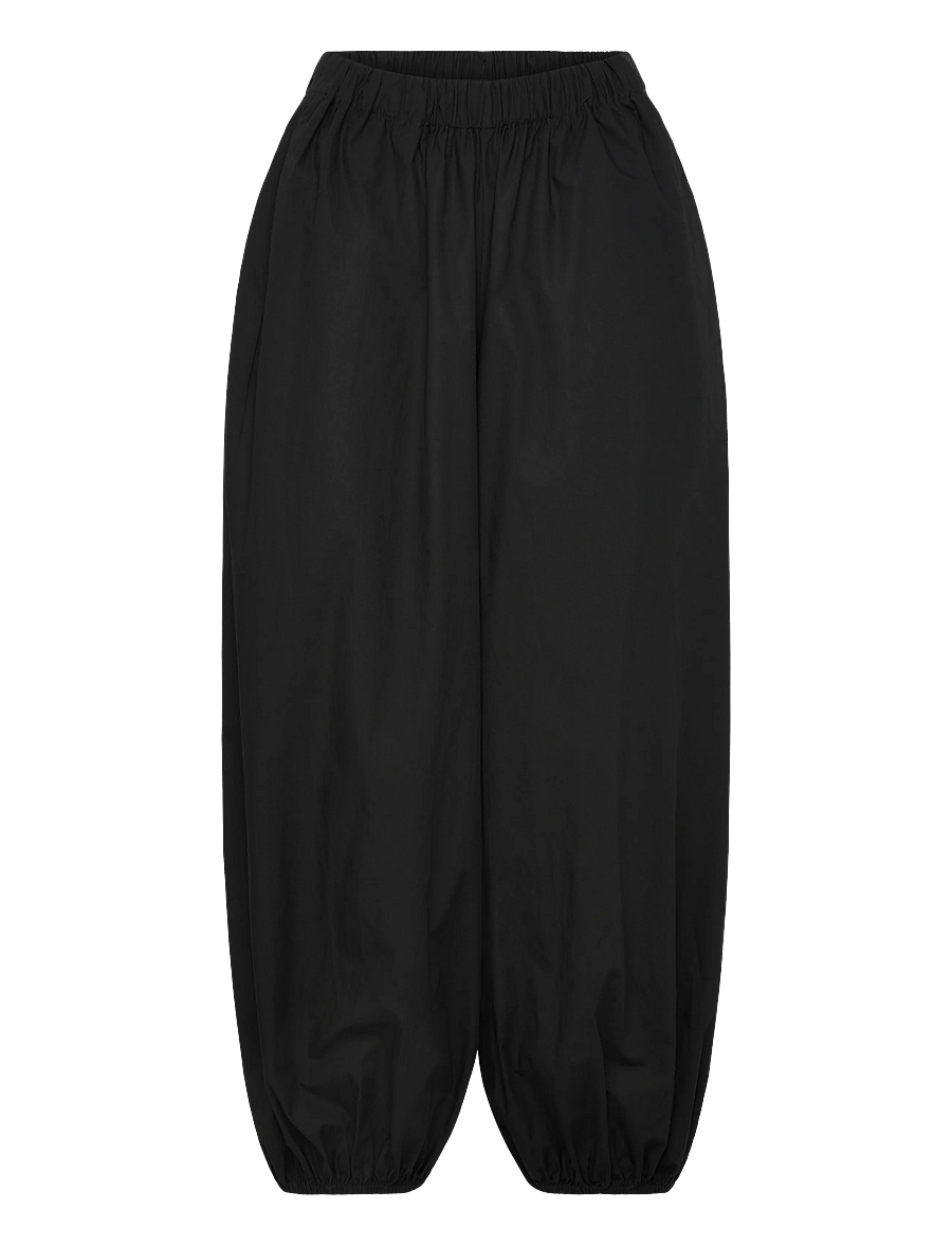 Gina Tricot - Mid waist balloon trousers - hosen mit geradem bein - black (9000) - 1