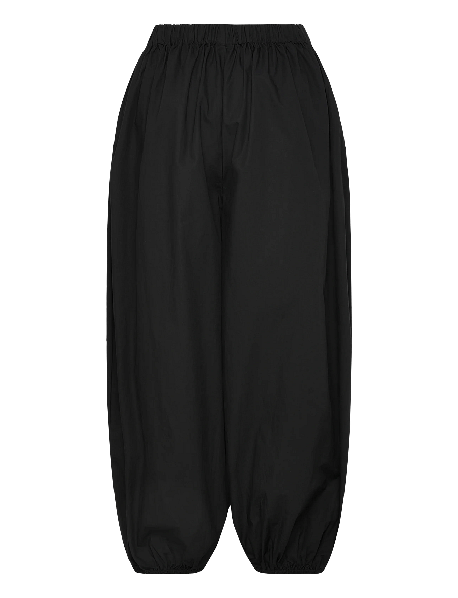 Gina Tricot - Mid waist balloon trousers - hosen mit geradem bein - black (9000) - 2