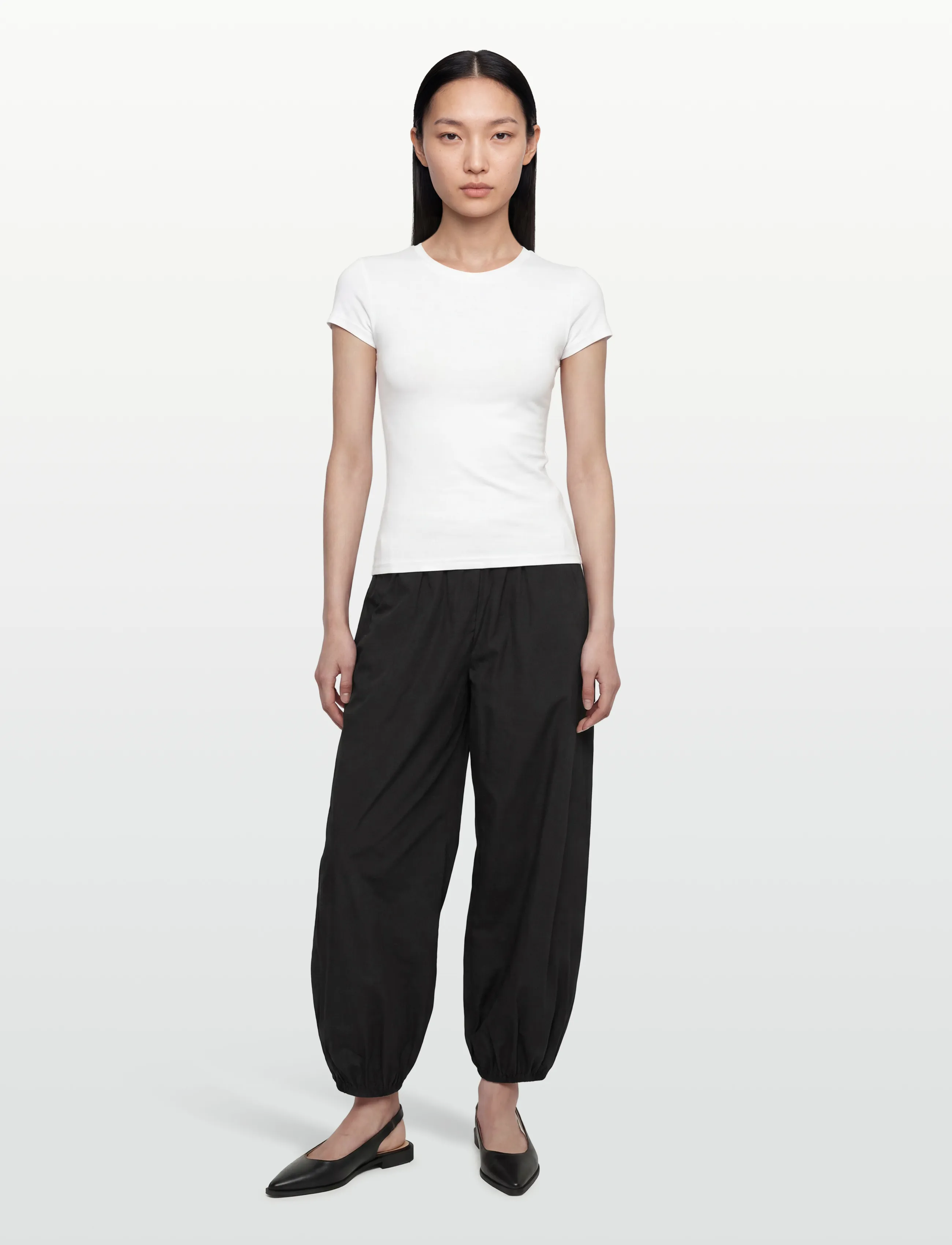 Gina Tricot Mid waist balloon trousers - Clothing - BLACK (9000) / black