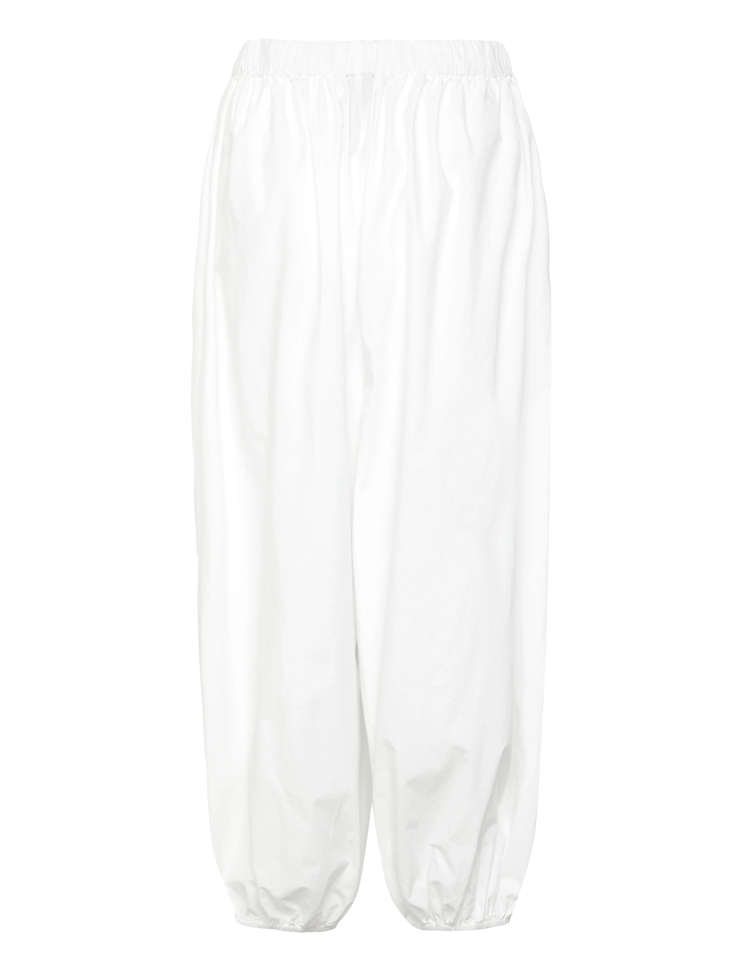 Gina Tricot - Mid waist balloon trousers - barrel-bukser - white (1000) - 2
