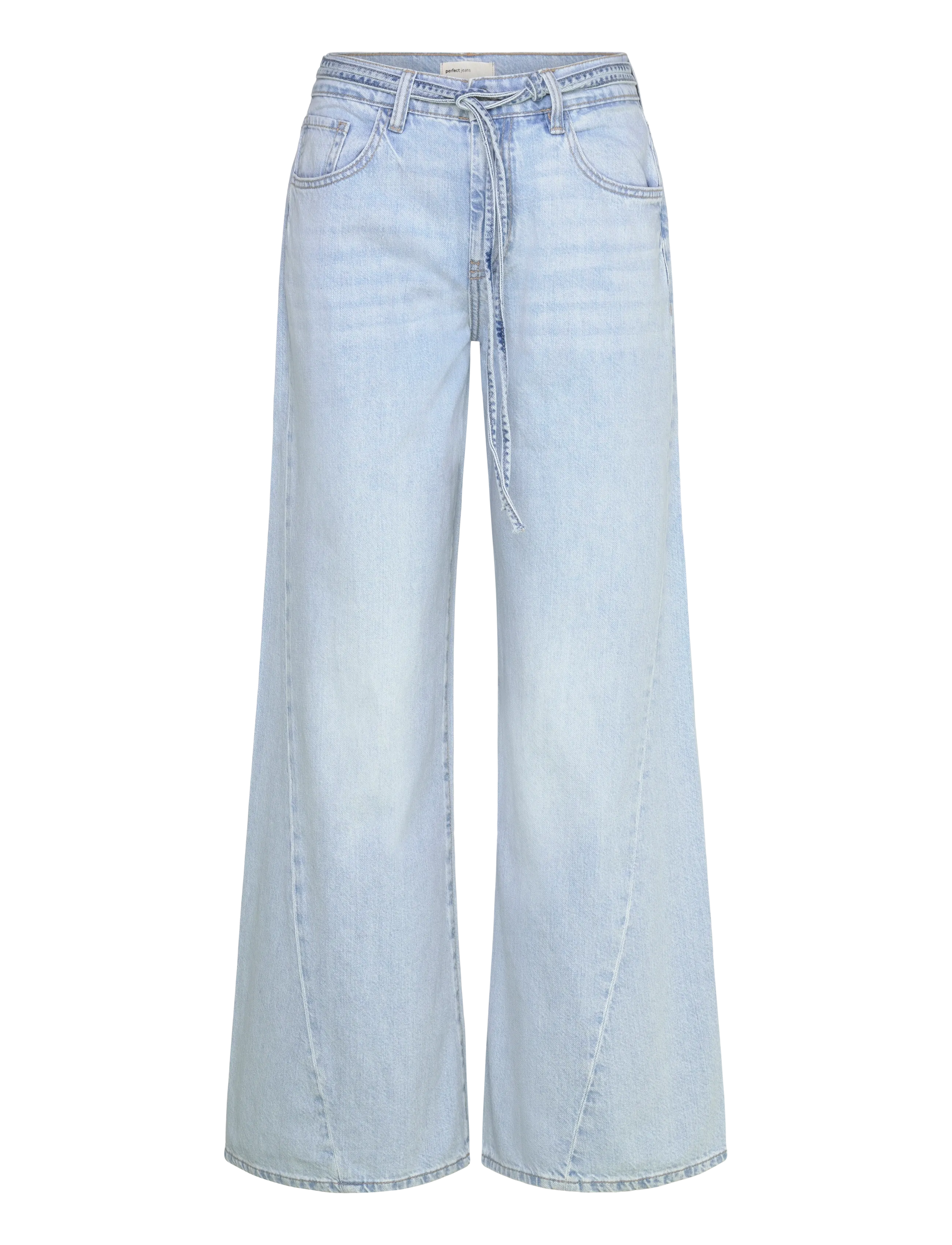 Gina Tricot - Twisted wide jeans - brede jeans - lt blue - 1
