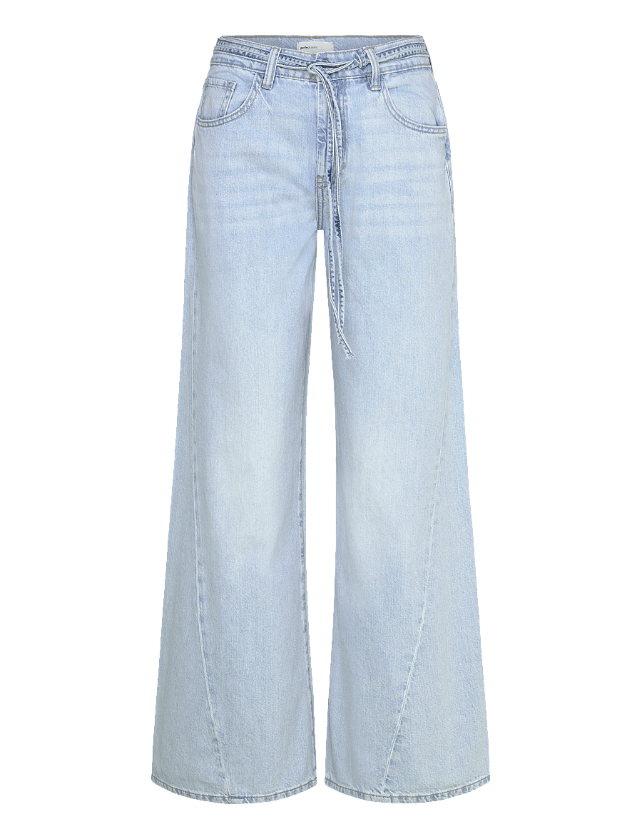 Gina Tricot - Twisted wide jeans - brede jeans - lt blue - 1