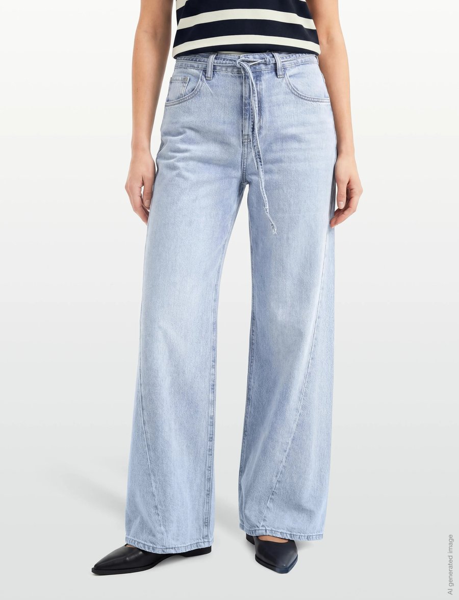 Gina Tricot - Twisted wide jeans - hosen mit weitem bein - lt blue - 3
