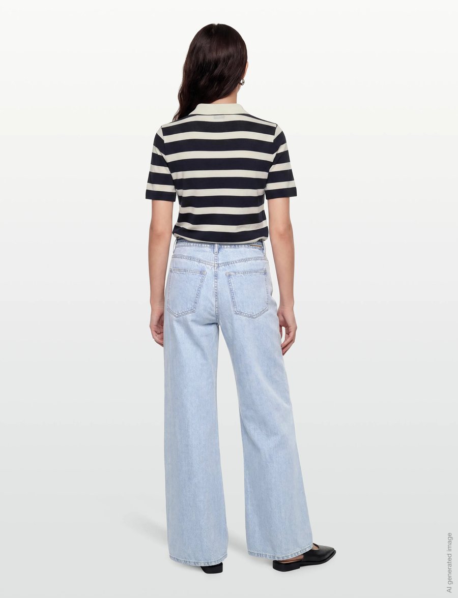 Gina Tricot - Twisted wide jeans - hosen mit weitem bein - lt blue - 4