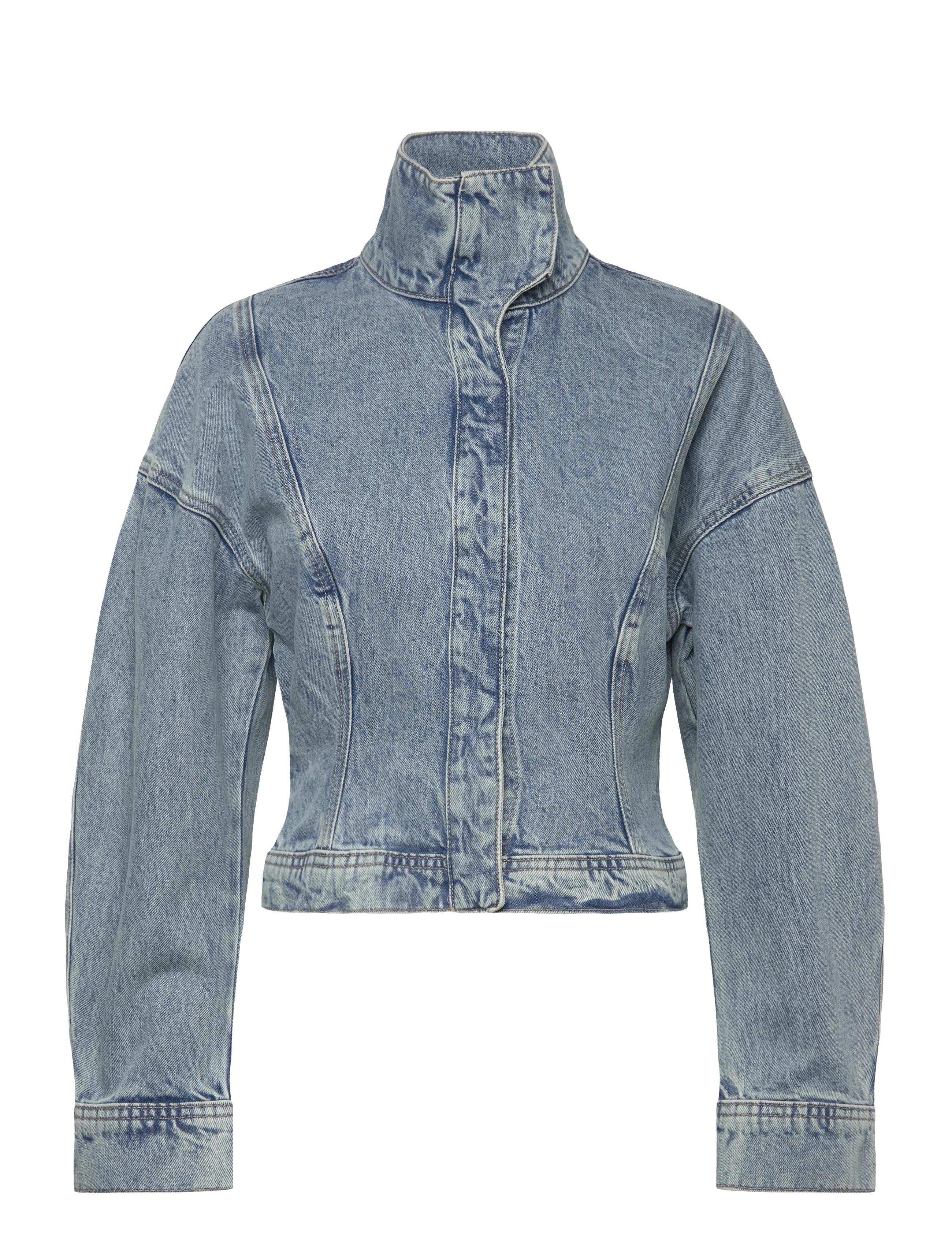 Gina Tricot Sculpted denim jacket - Kläder - COLD BLUE (5019) / blue