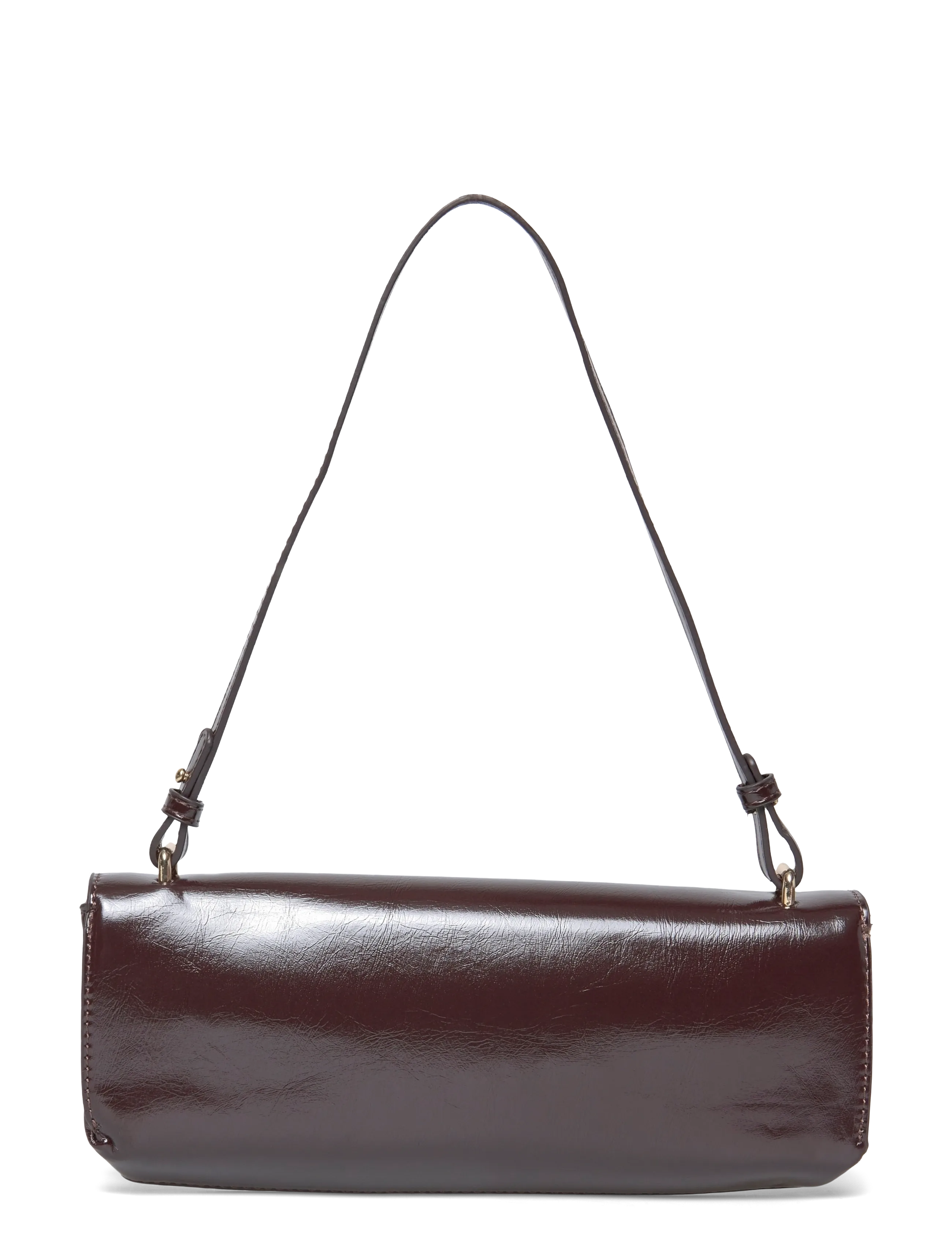 Gina Tricot - Small patent shoulder bag - burgundy (4670) - 1