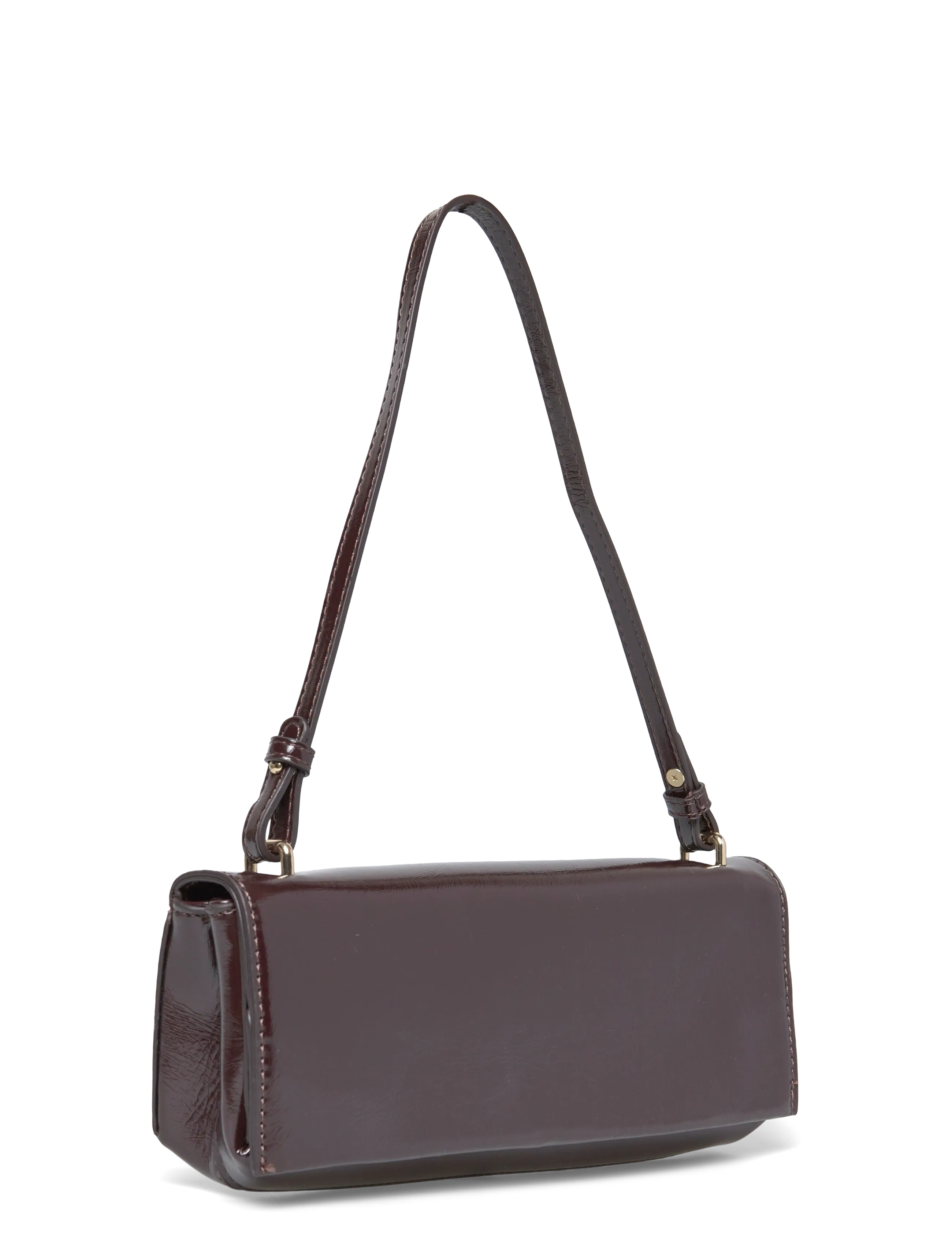 Gina Tricot - Small patent shoulder bag - burgundy (4670) - 2