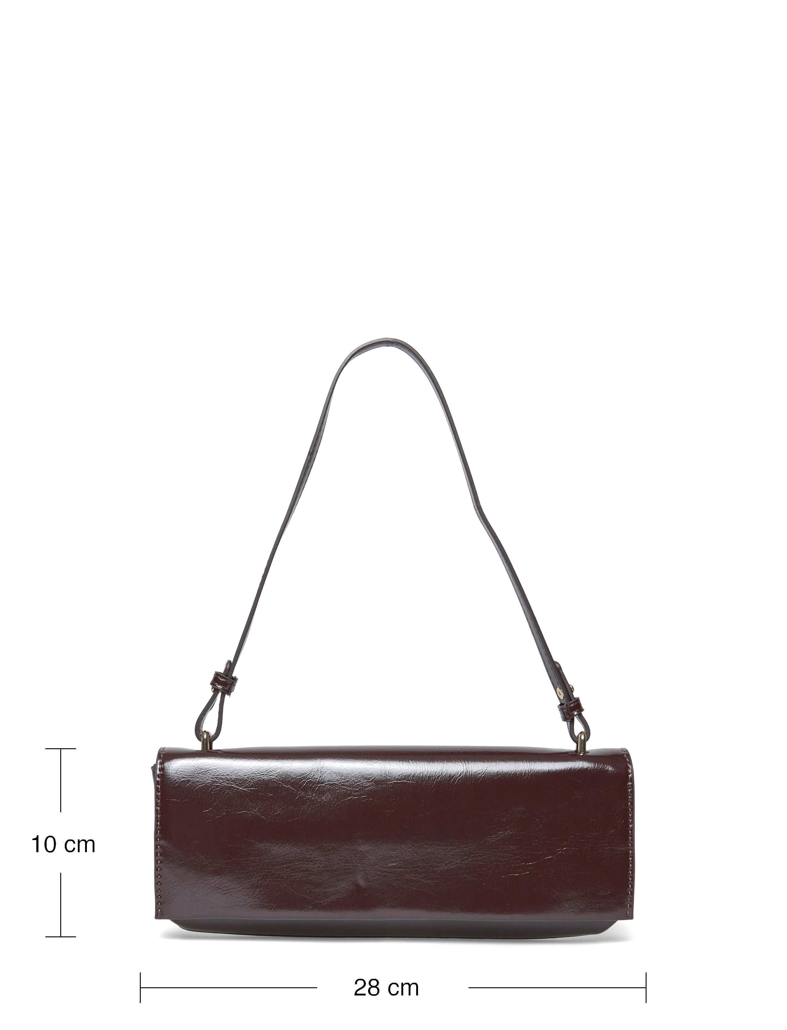 Gina Tricot - Small patent shoulder bag - burgundy (4670) - 3