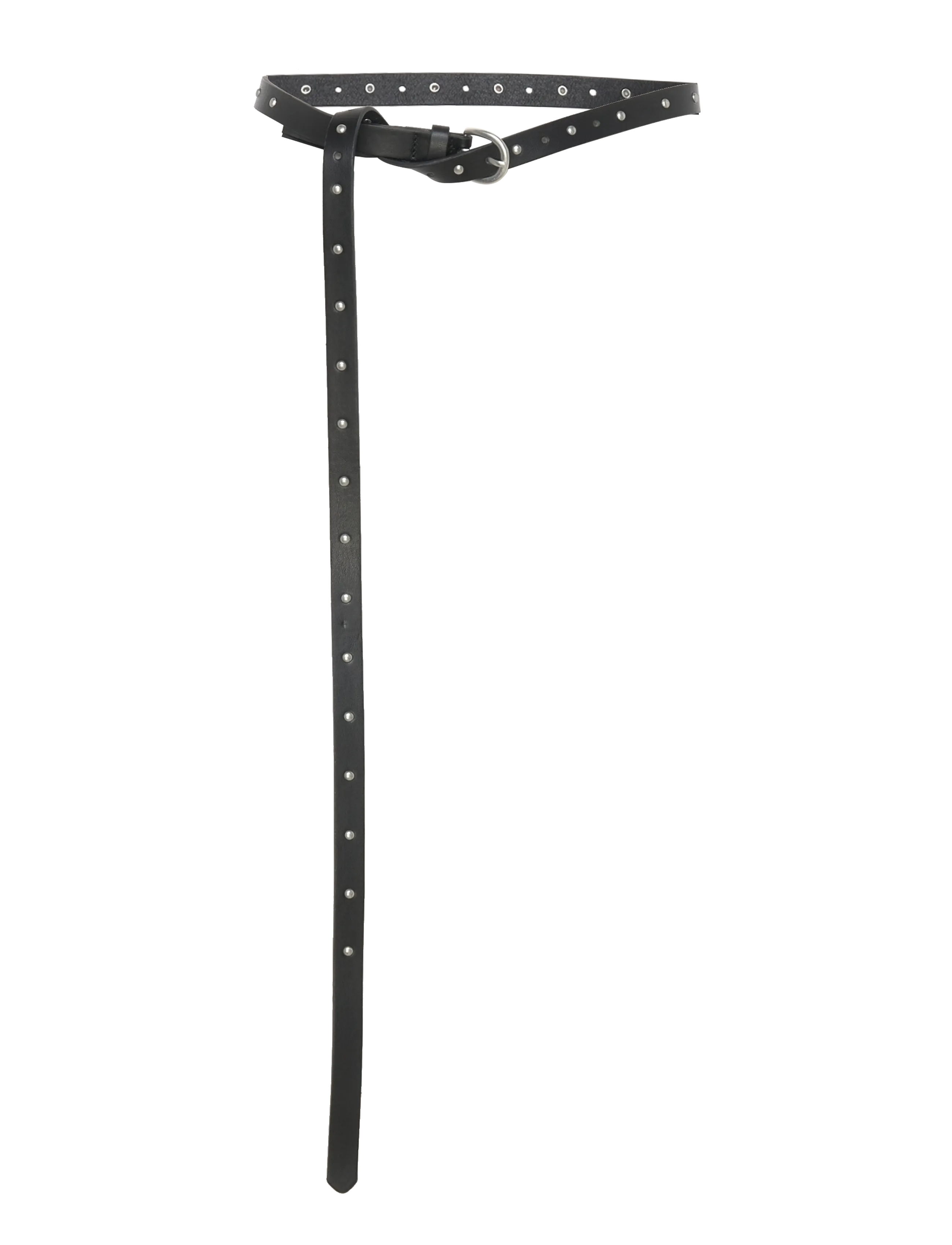 Gina Tricot Studded long belt - Aksessuaarid - BLACK/SILVER / black