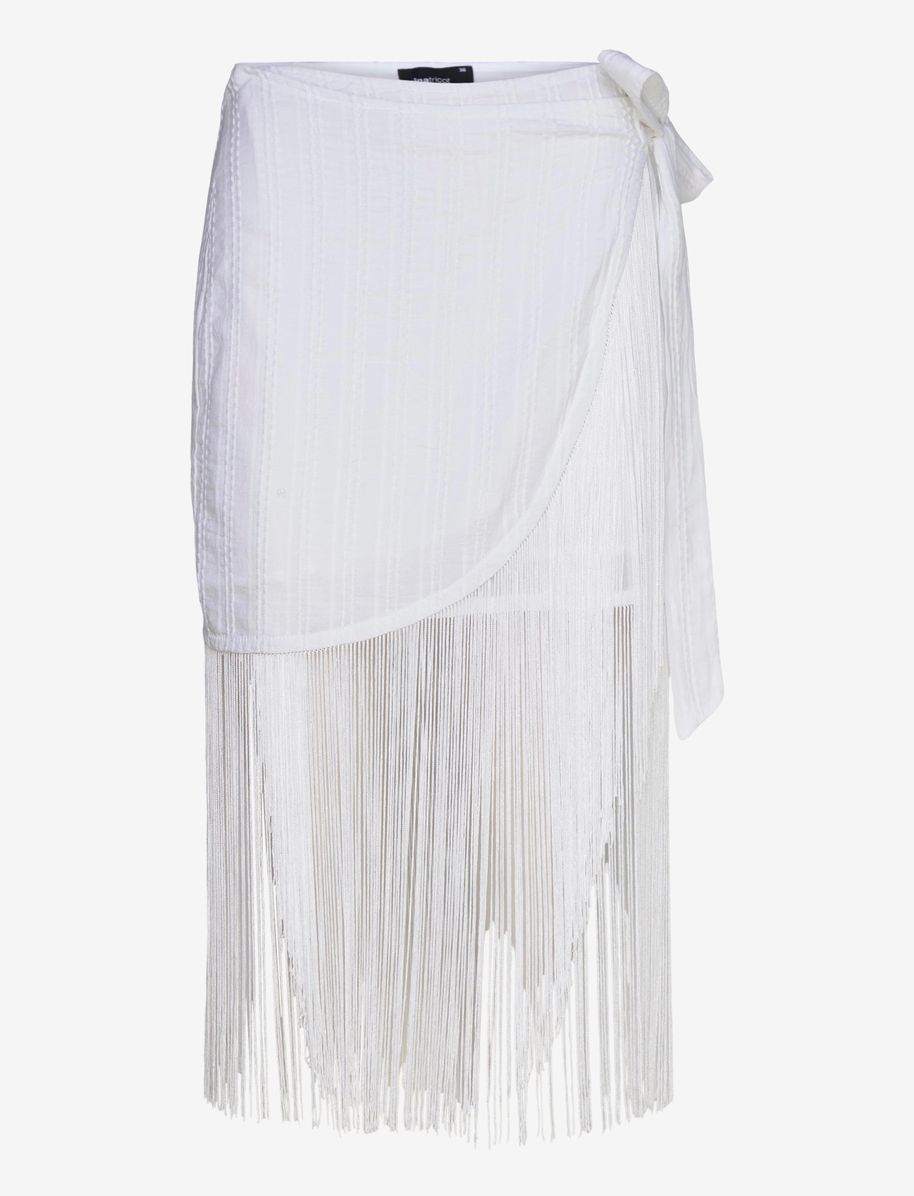 Gina Tricot - Structured skirt - slå-om-nederdele - white/stripe (1038) - 0