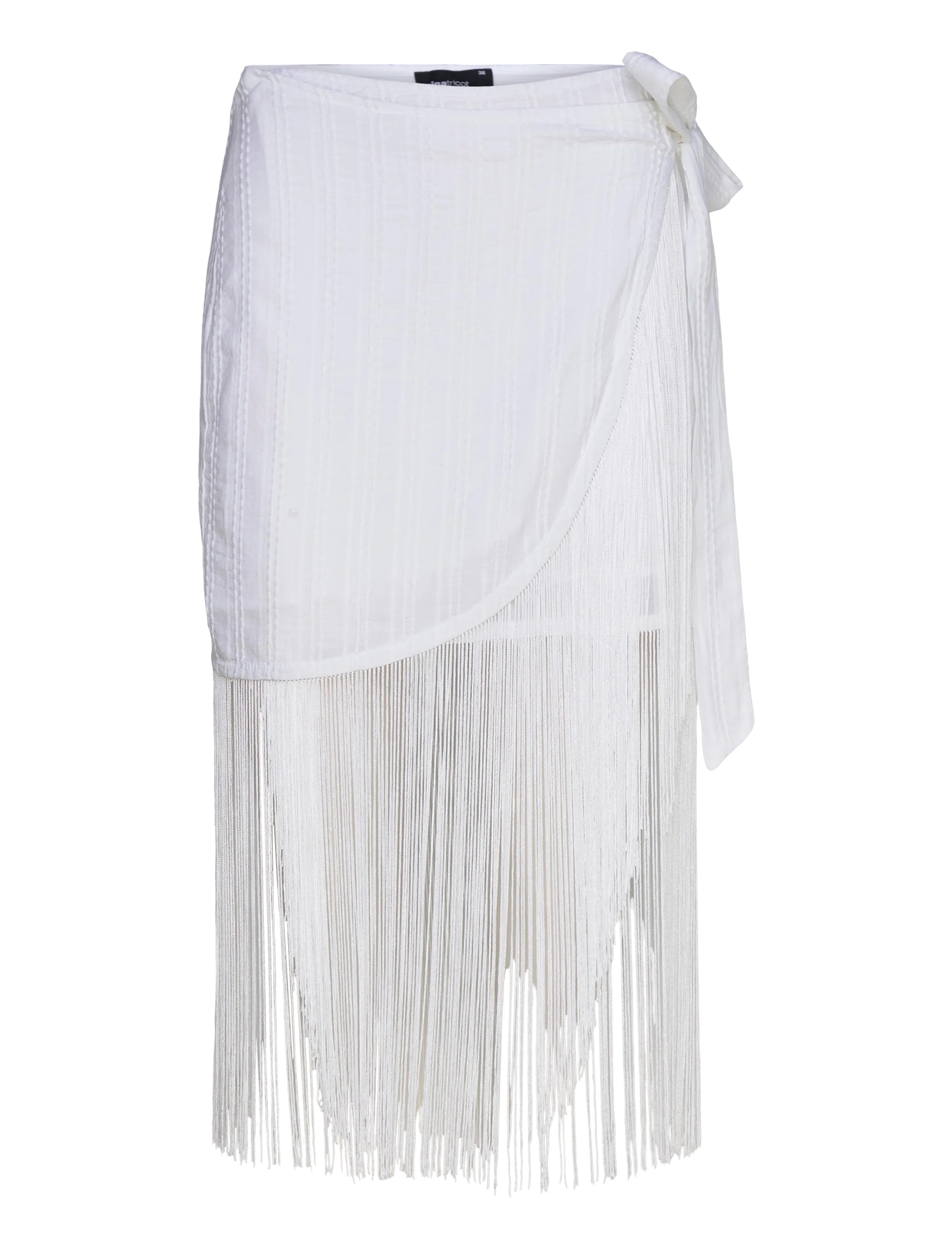 Gina Tricot Structured skirt - Vaatteet - WHITE/STRIPE (1038) / white