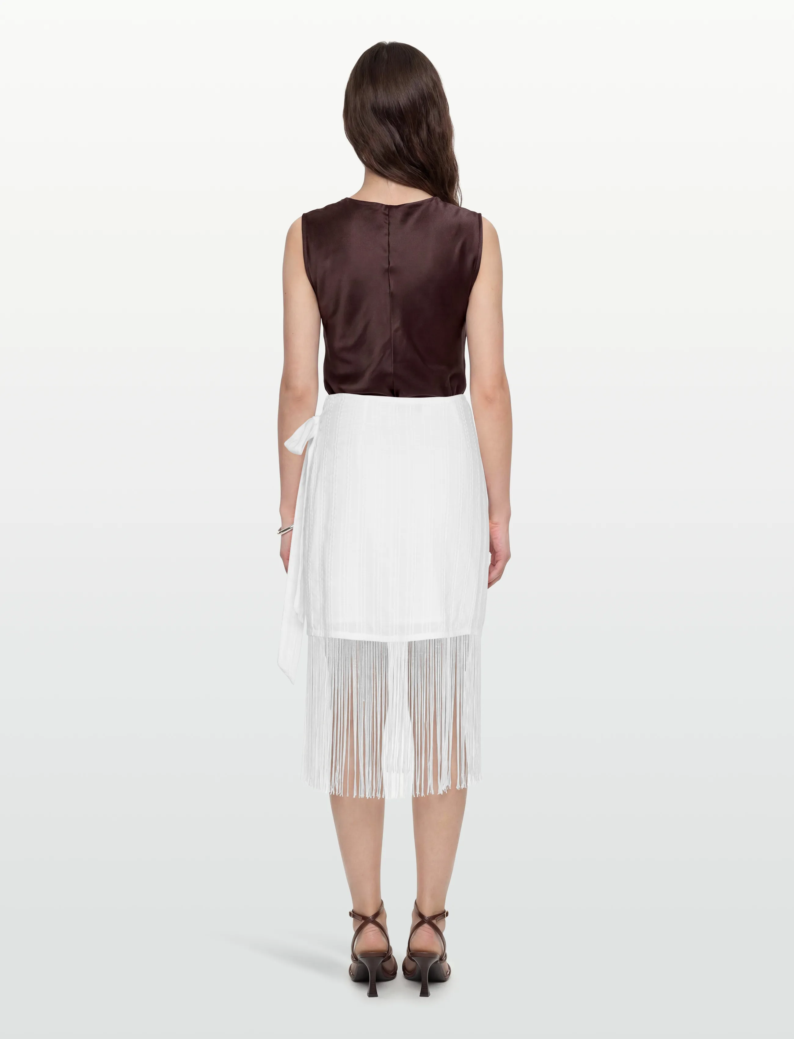 Gina Tricot - Structured skirt - wickelröcke - white/stripe (1038) - 4