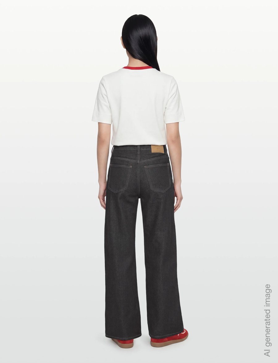 Gina Tricot - Low wide jeans - brede jeans - rinse - 4