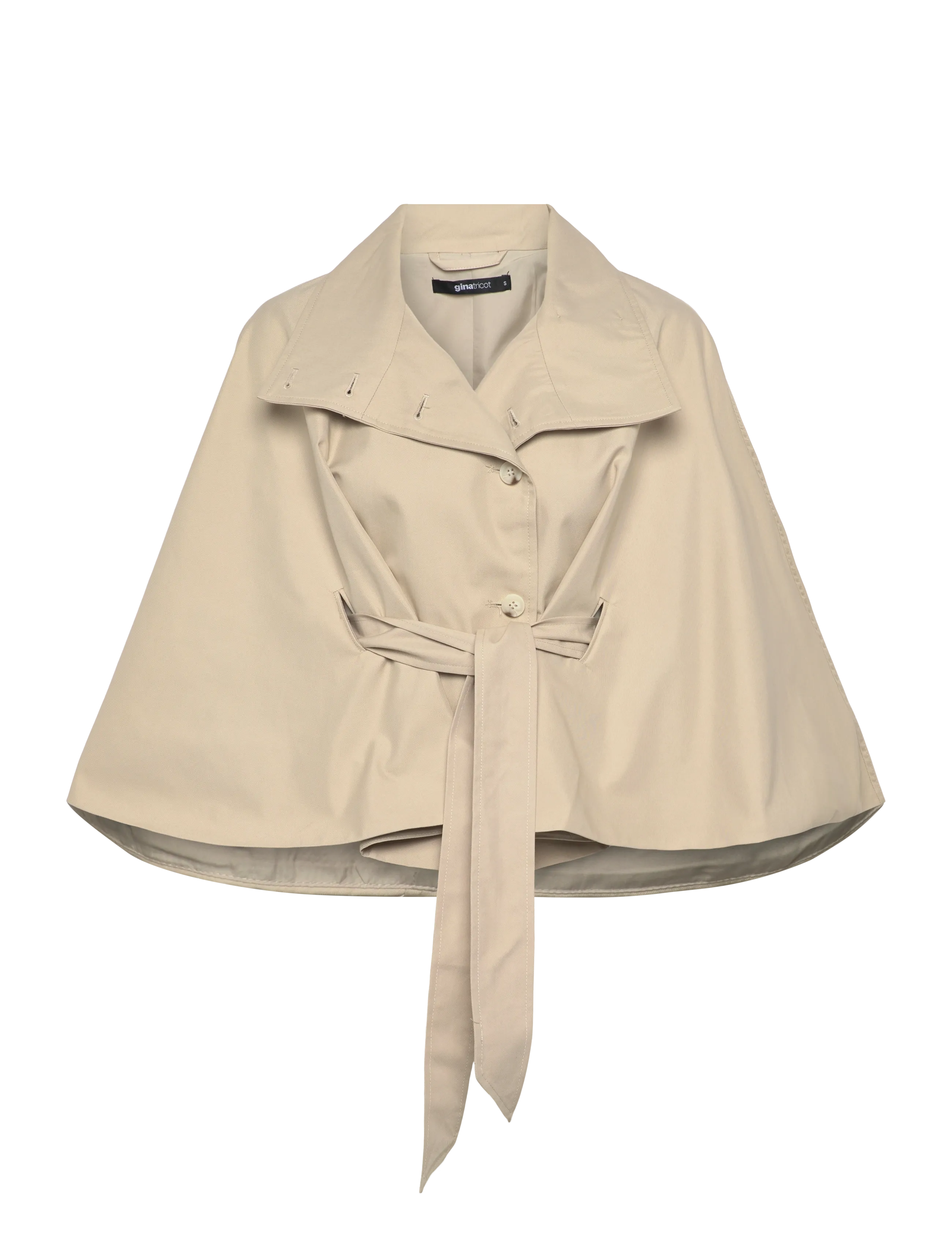 Gina Tricot Short cape trench jacket - Mäntel - LIGHT BEIGE (7070) / beige
