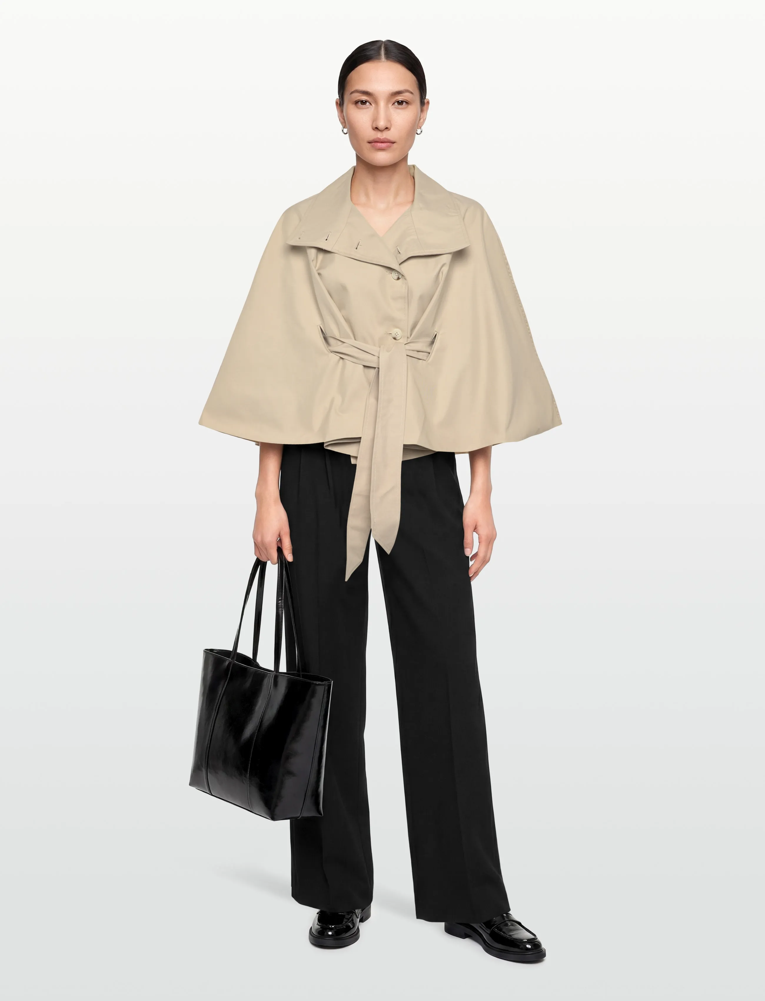 Gina Tricot Short cape trench jacket - Jackor & Kappor - LIGHT BEIGE (7070) / beige