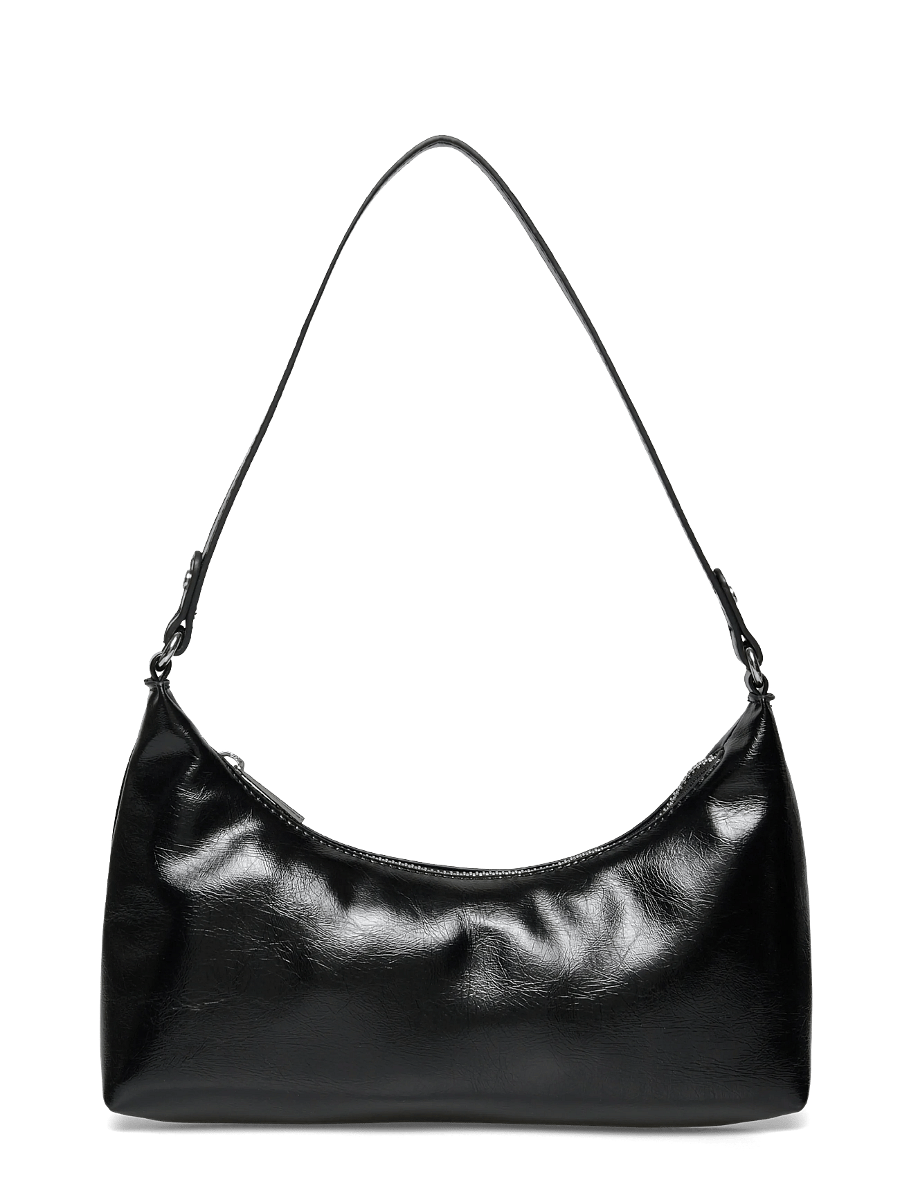 Patent shoulder bag - BLACK (9000)