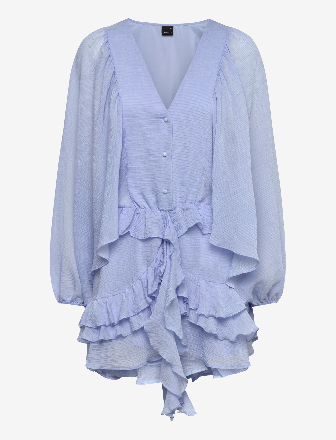 Gina Tricot - Boho mini dress - korte kjoler - lt blue (5150) - 0