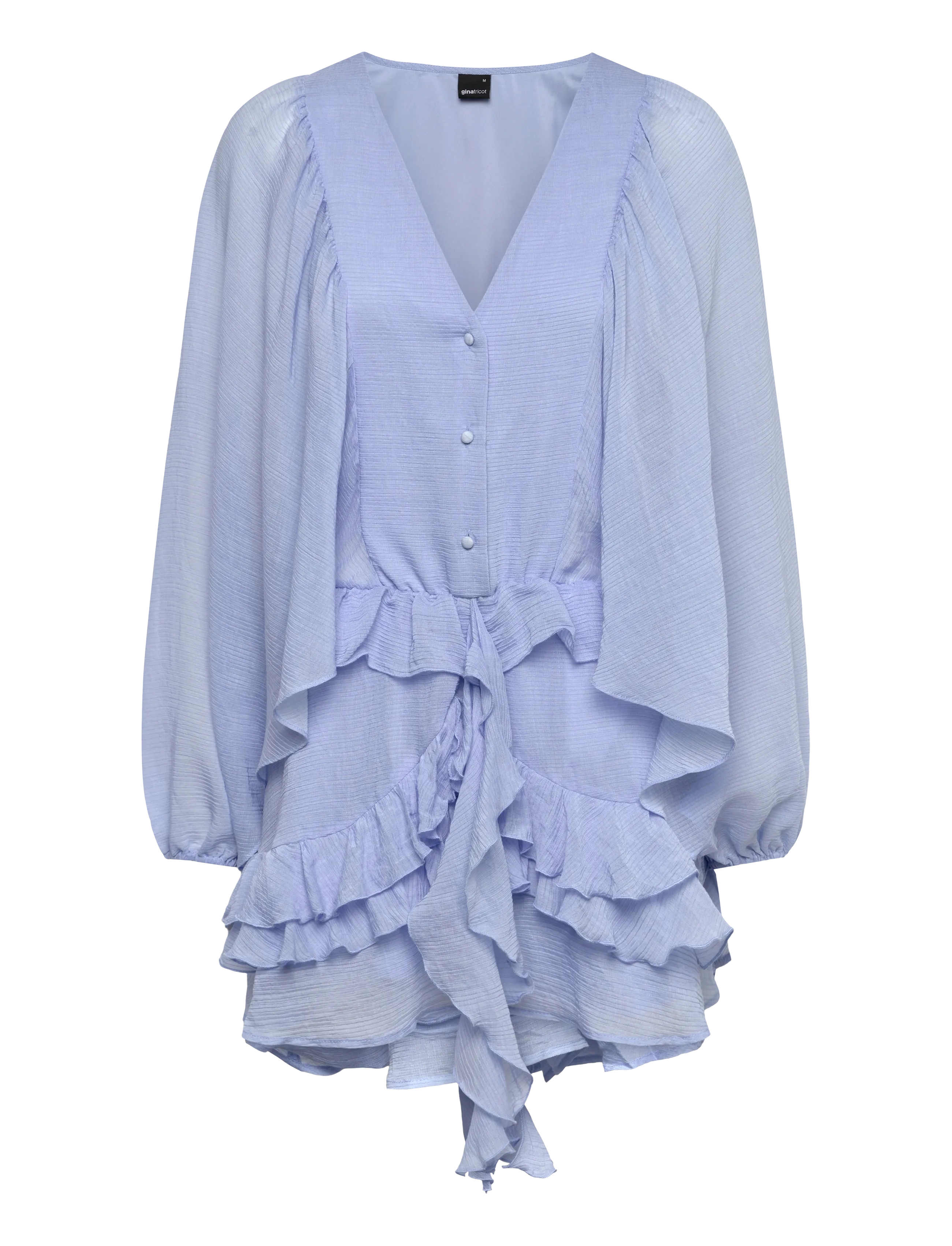 Gina Tricot Boho mini dress - Vêtements - LT BLUE (5150) / blue