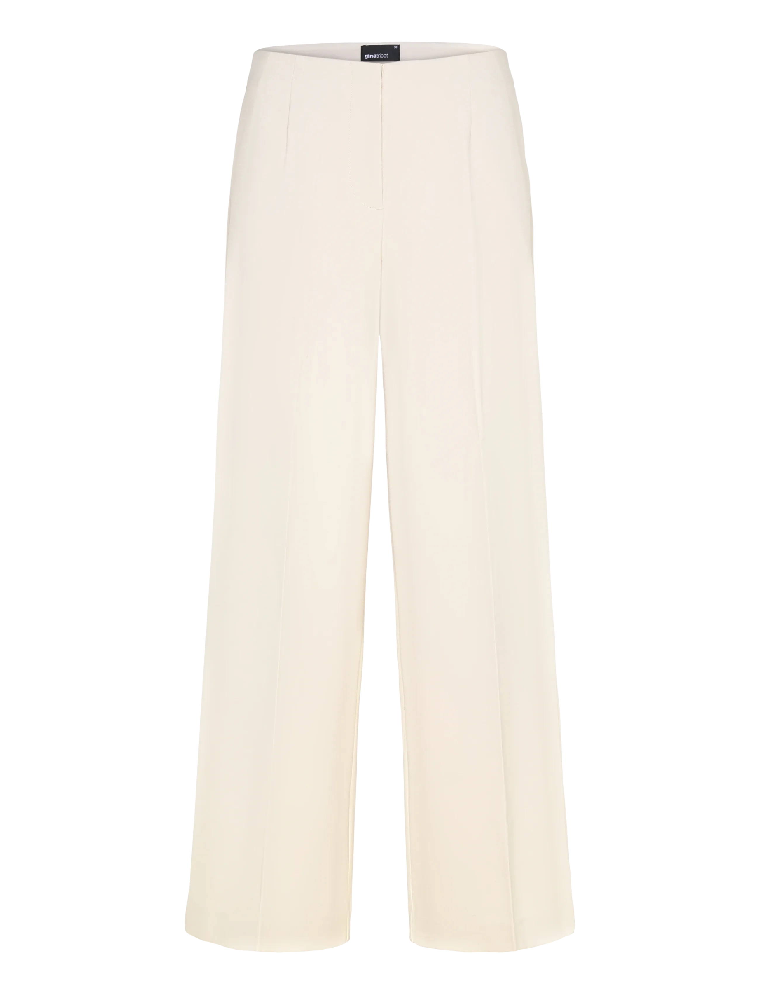 Gina Tricot High waist wide trousers - Riided - CREME (1263) / cream