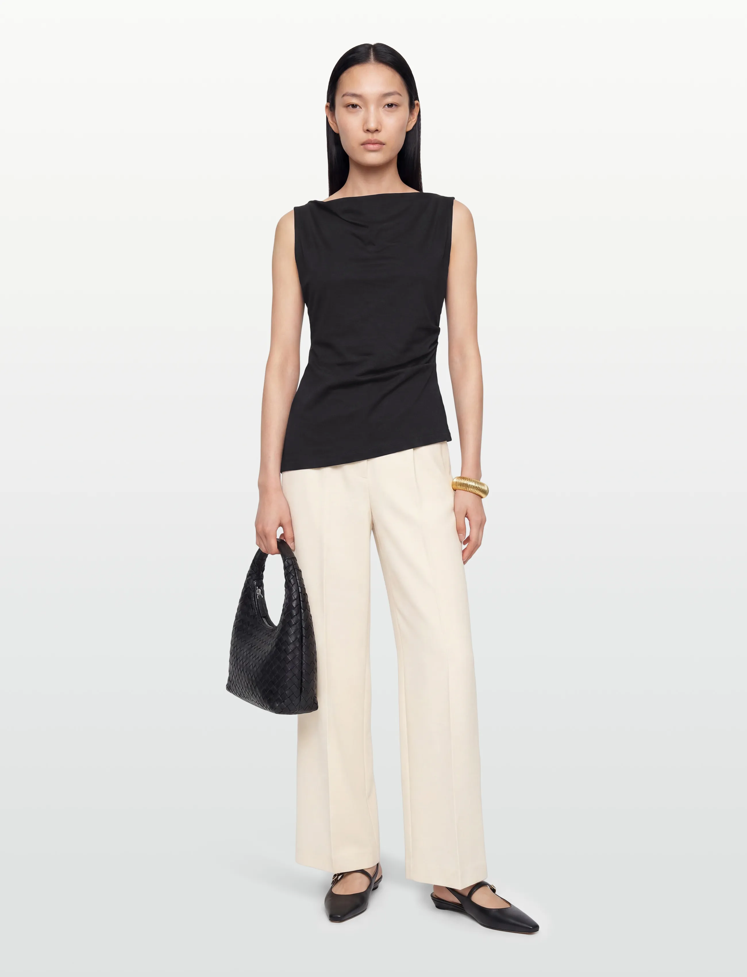 Gina Tricot High waist wide trousers - Inspiratsioon - CREME (1263) / cream