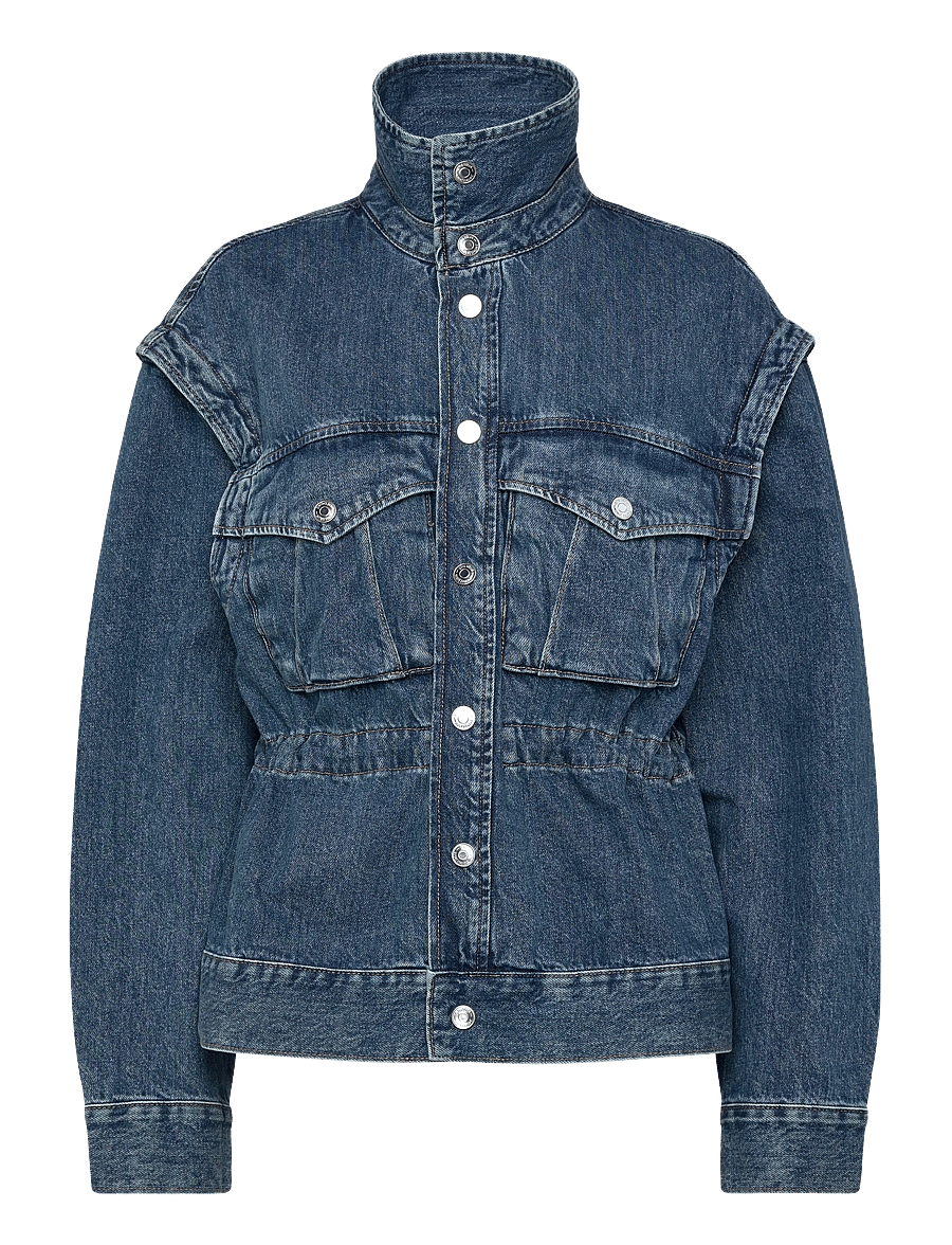 Gina Tricot - Office cargo denim jacket - džinsiniai švarkeliai - mid blue - 1