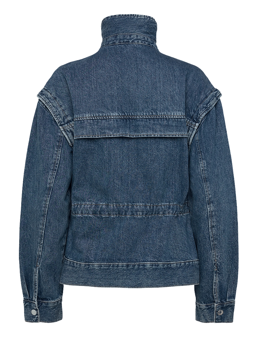 Gina Tricot - Office cargo denim jacket - džinsiniai švarkeliai - mid blue - 2