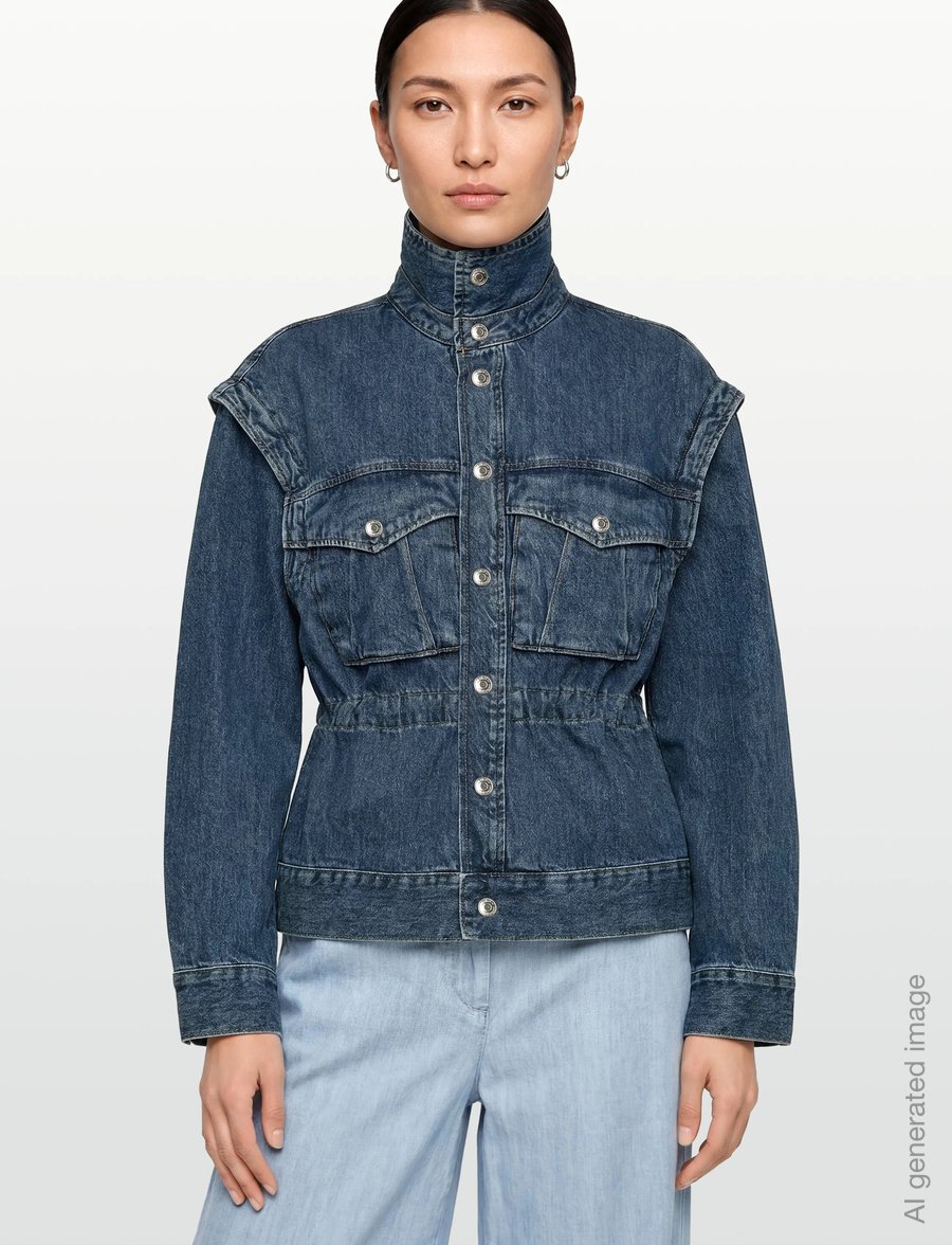 Gina Tricot - Office cargo denim jacket - džinsiniai švarkeliai - mid blue - 3