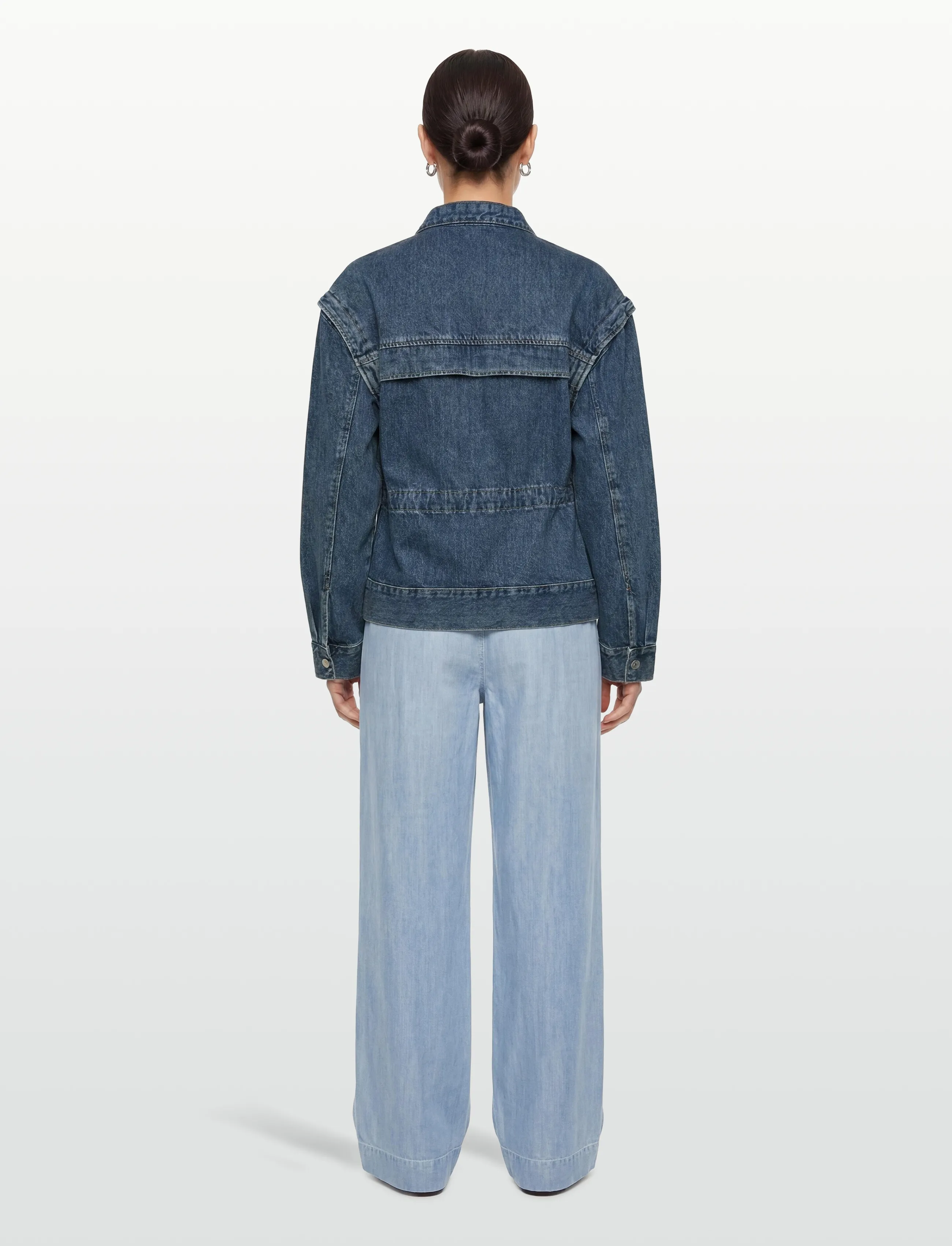 Gina Tricot - Office cargo denim jacket - spring jackets - mid blue - 4