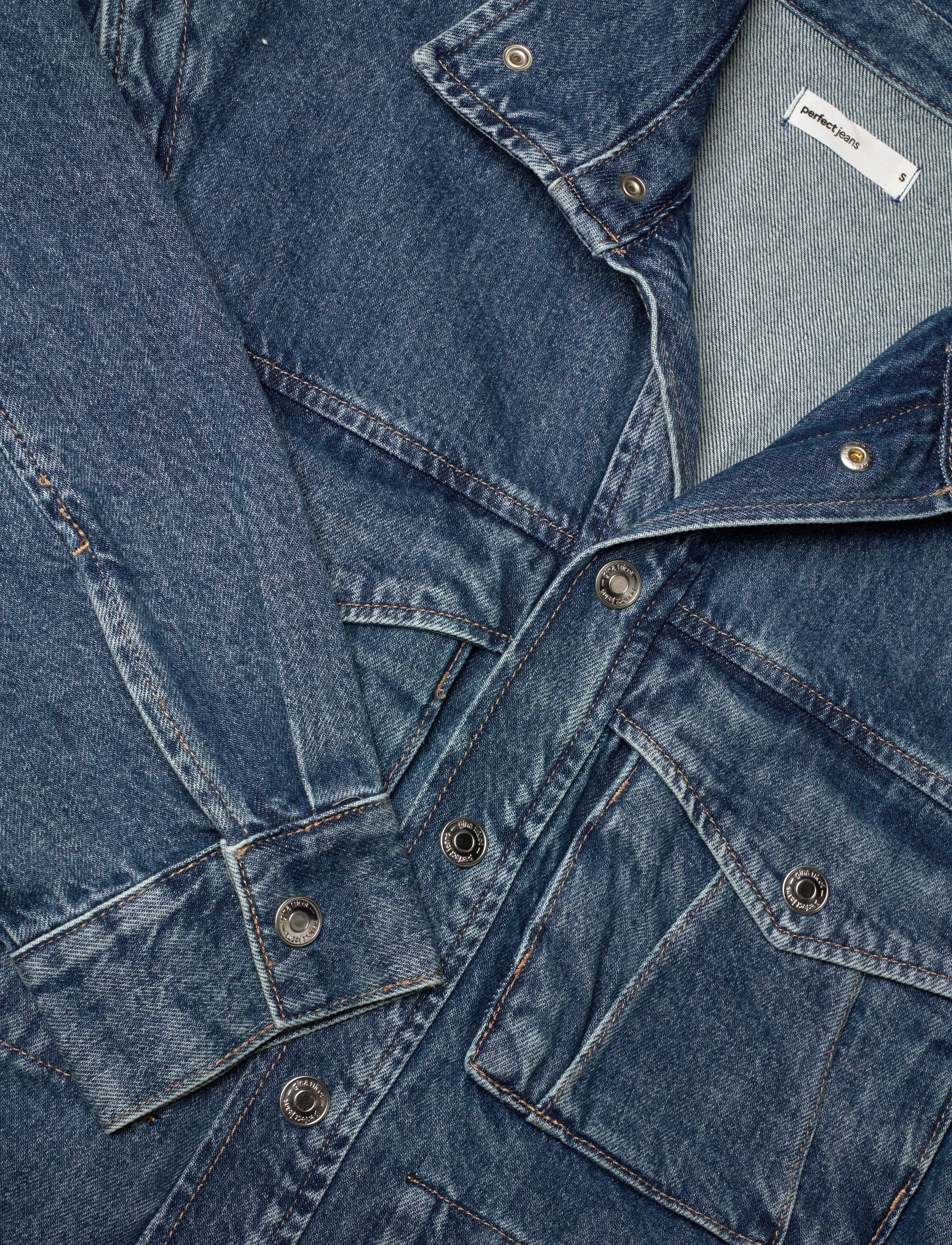 Gina Tricot - Office cargo denim jacket - kevadjoped - mid blue - 2