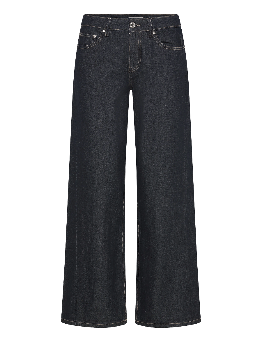 Gina Tricot - Low wide petite jeans - pantalons larges - rinse - 1
