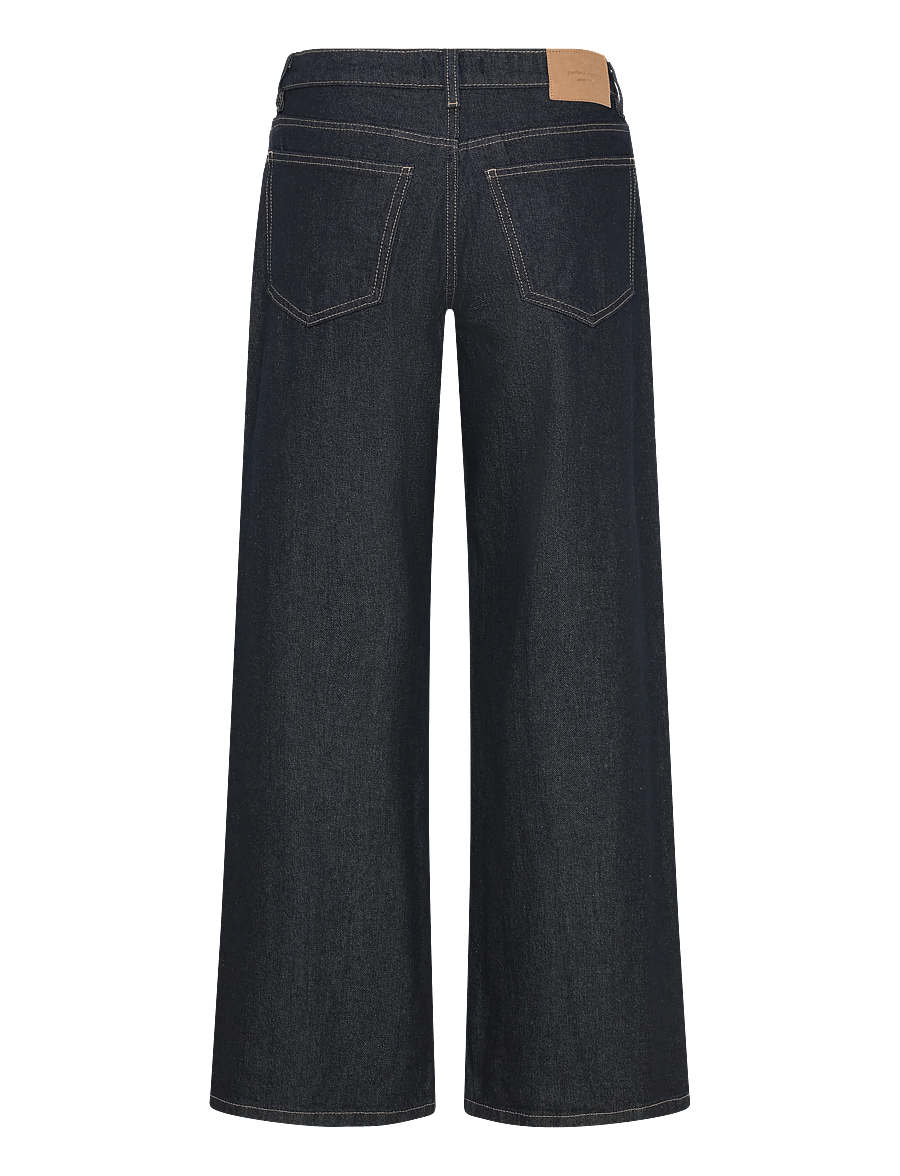 Gina Tricot - Low wide petite jeans - pantalons larges - rinse - 2