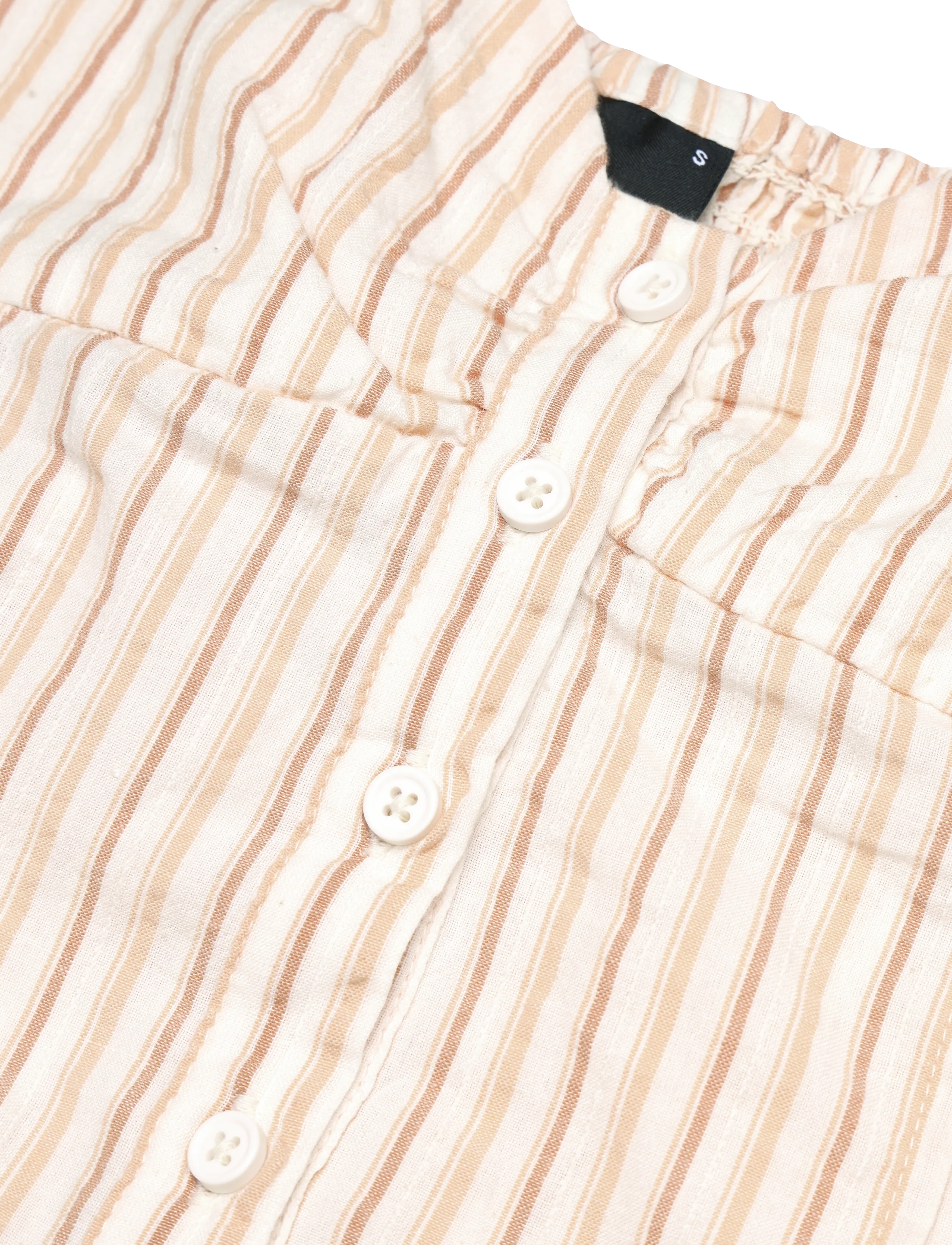 Gina Tricot - Seersucker frill top - Ærmeløse bluser - peach stripe - 2