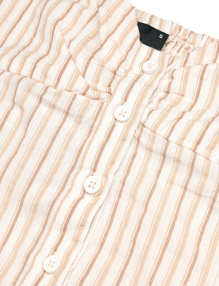 Gina Tricot - Seersucker frill top - Ærmeløse bluser - peach stripe - 2