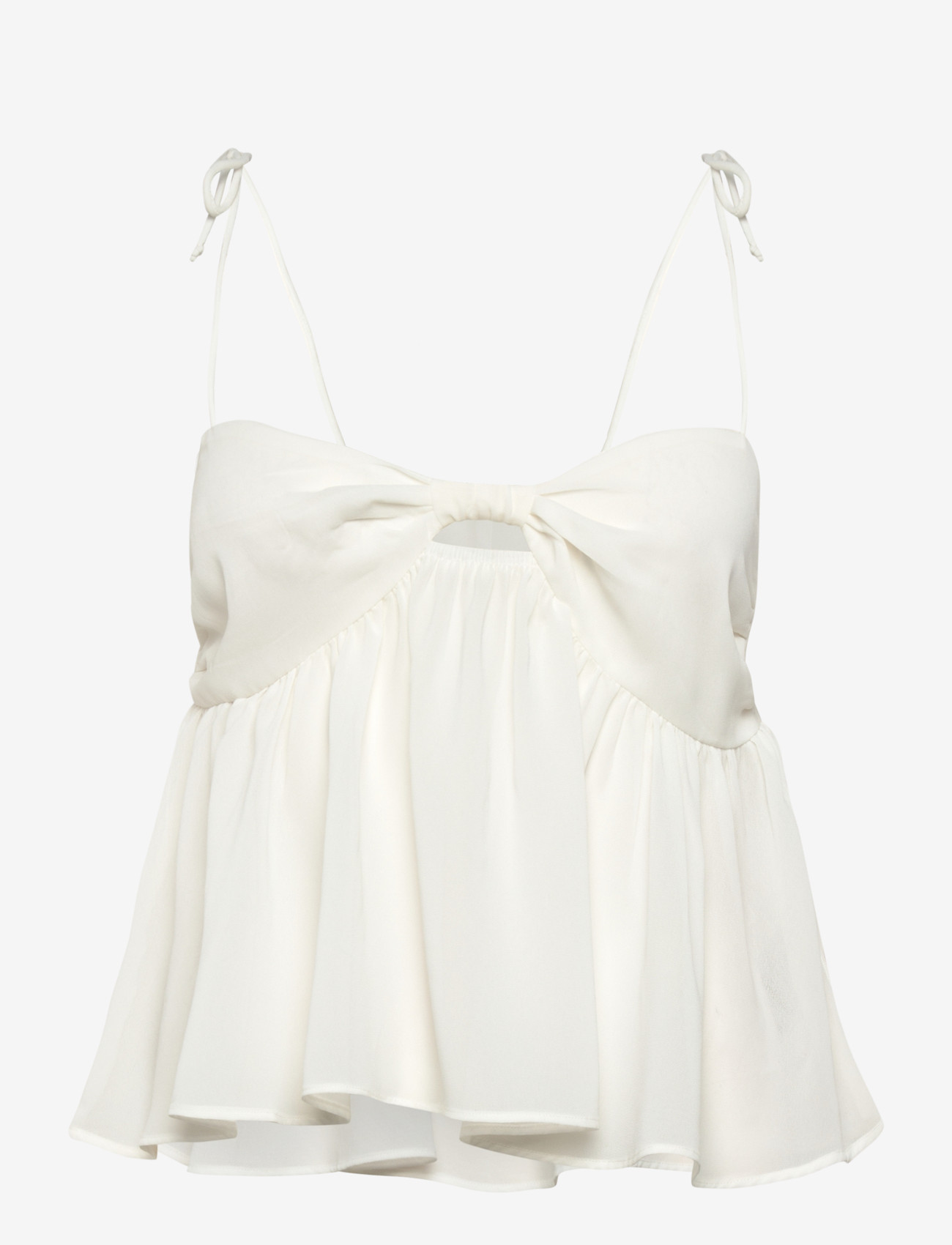 Gina Tricot - Chiffon loungewear singlet - sleeveless blouses - gardenia (1496) - 0