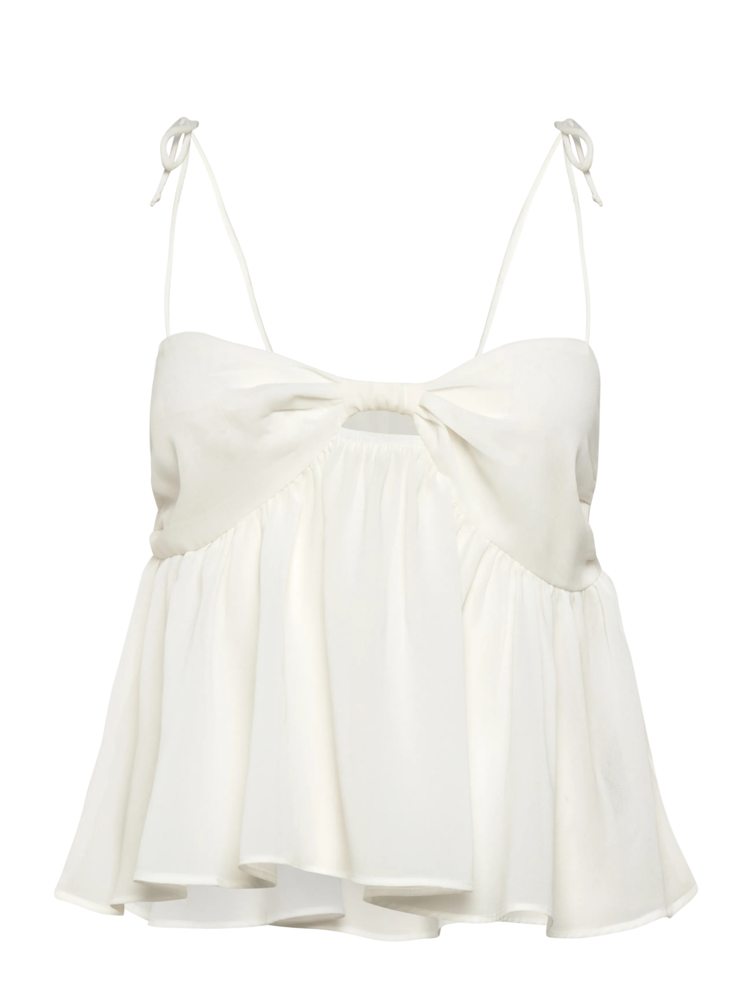 Gina Tricot Chiffon loungewear singlet - Bluser - GARDENIA (1496) / white