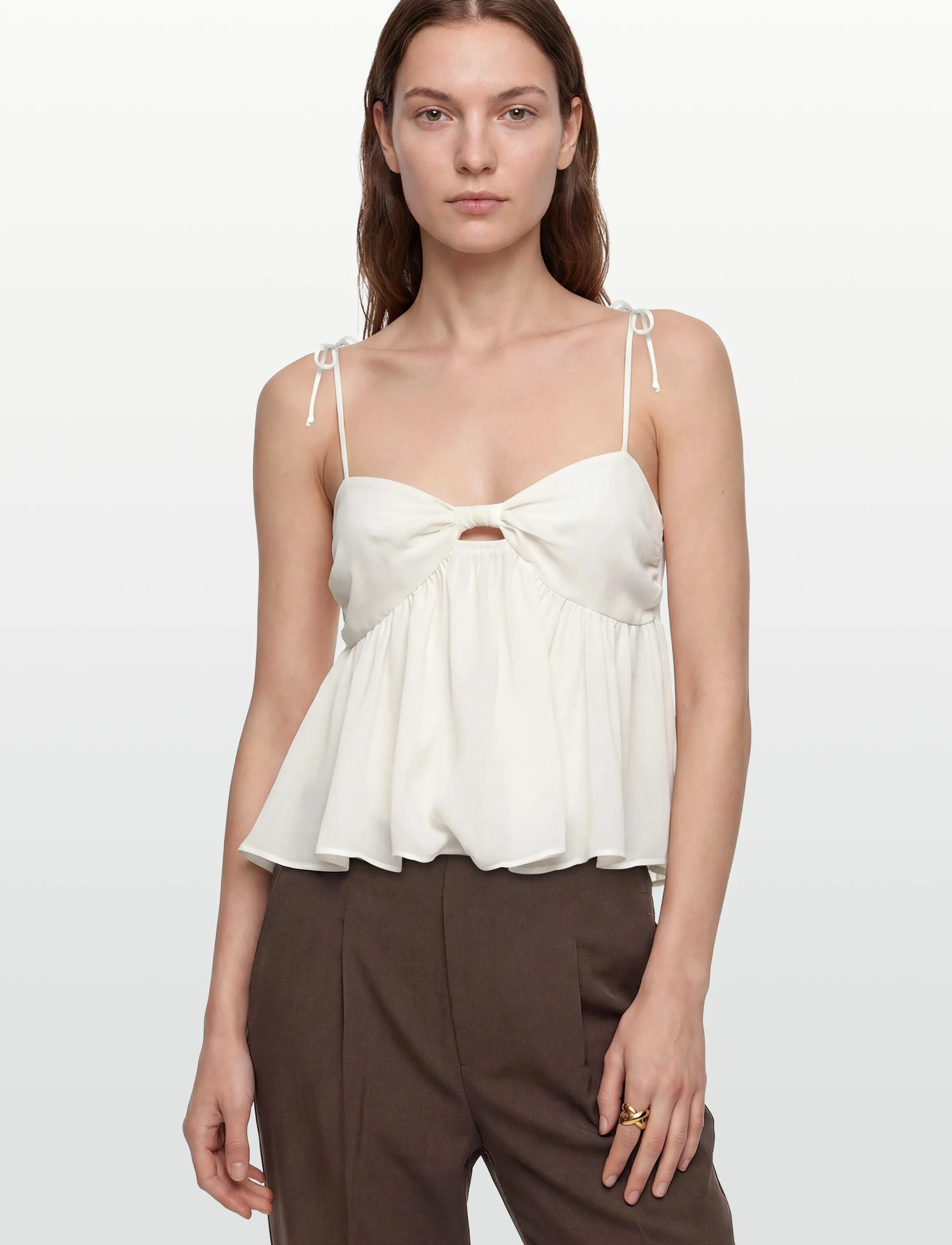 Gina Tricot - Chiffon loungewear singlet - Ærmeløse bluser - gardenia (1496) - 3