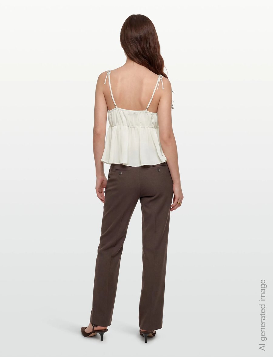 Gina Tricot - Chiffon loungewear singlet - hihattomat puserot - gardenia (1496) - 4