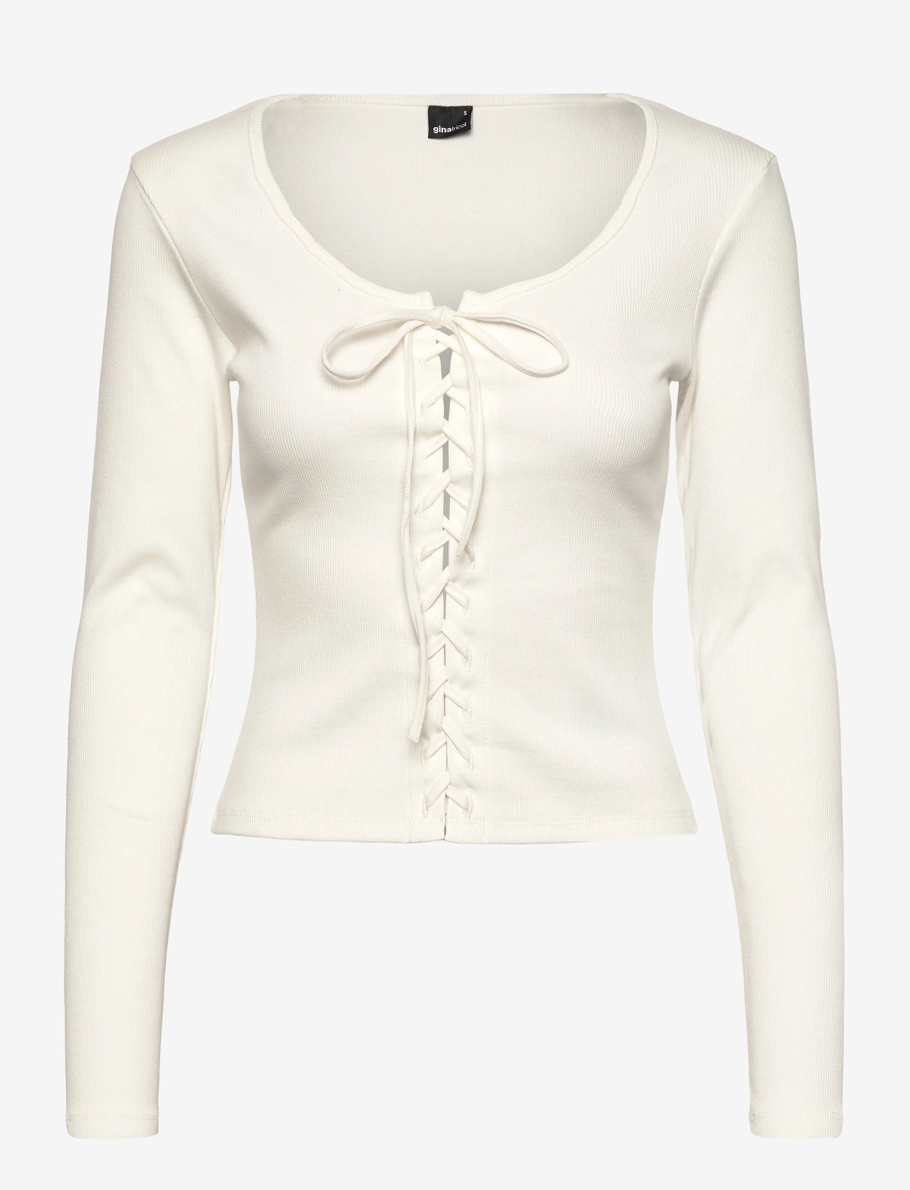 Gina Tricot - Lacing top - pikkade varrukatega alussärgid - offwhite - 0