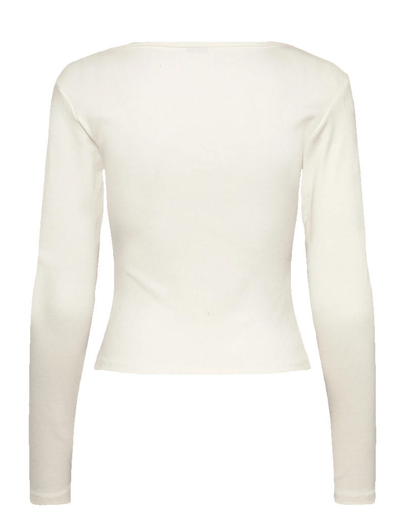 Gina Tricot - Lacing top - pikkade varrukatega alussärgid - offwhite - 1