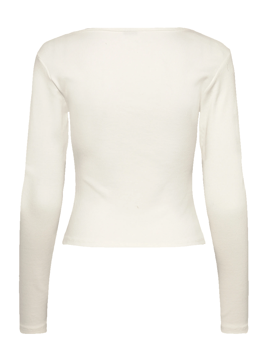 Gina Tricot - Lacing top - pitkähihaiset paidat - offwhite - 1