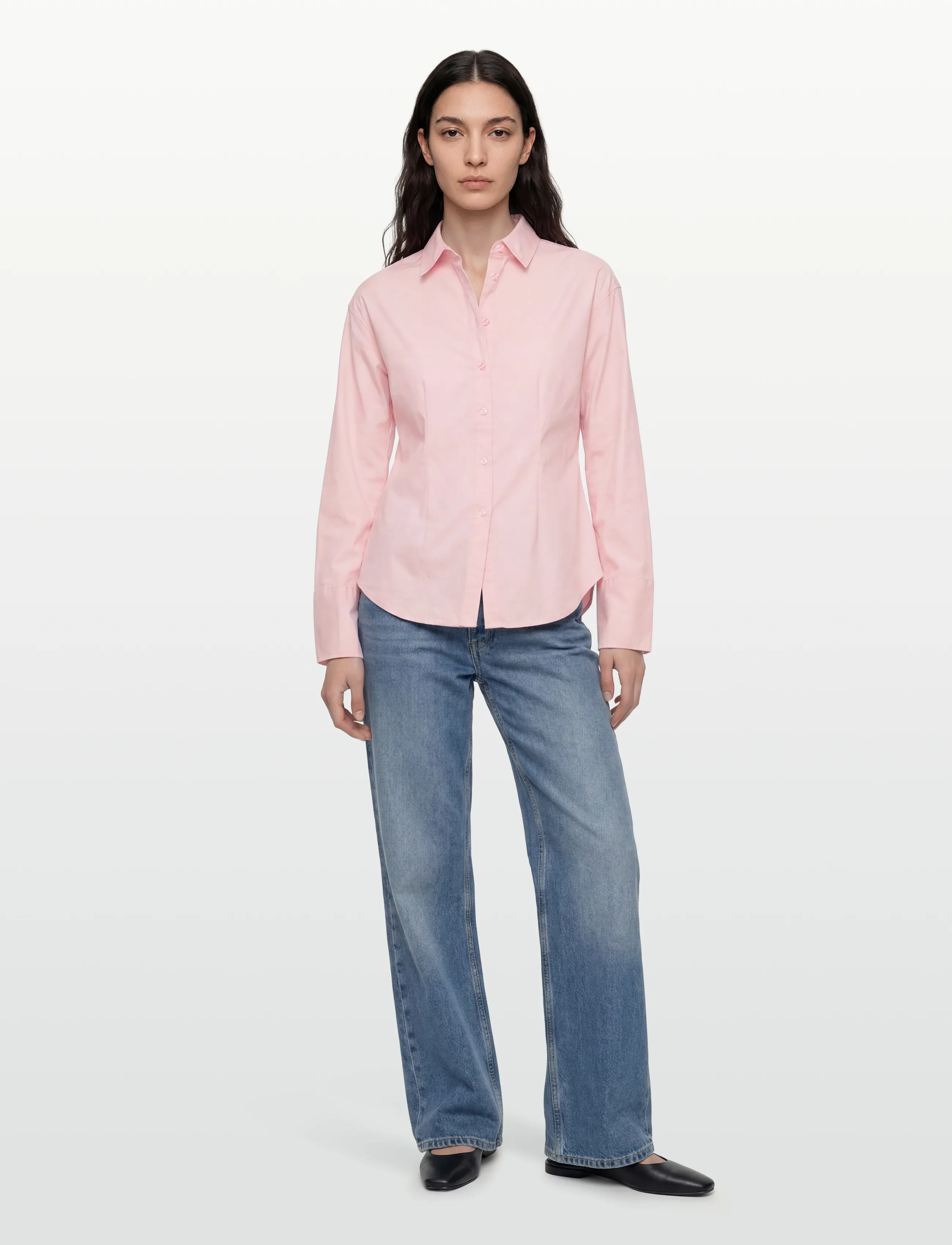 Gina Tricot Shaped Blouse, XS, Pink, Bluser > Langærmede, Dame